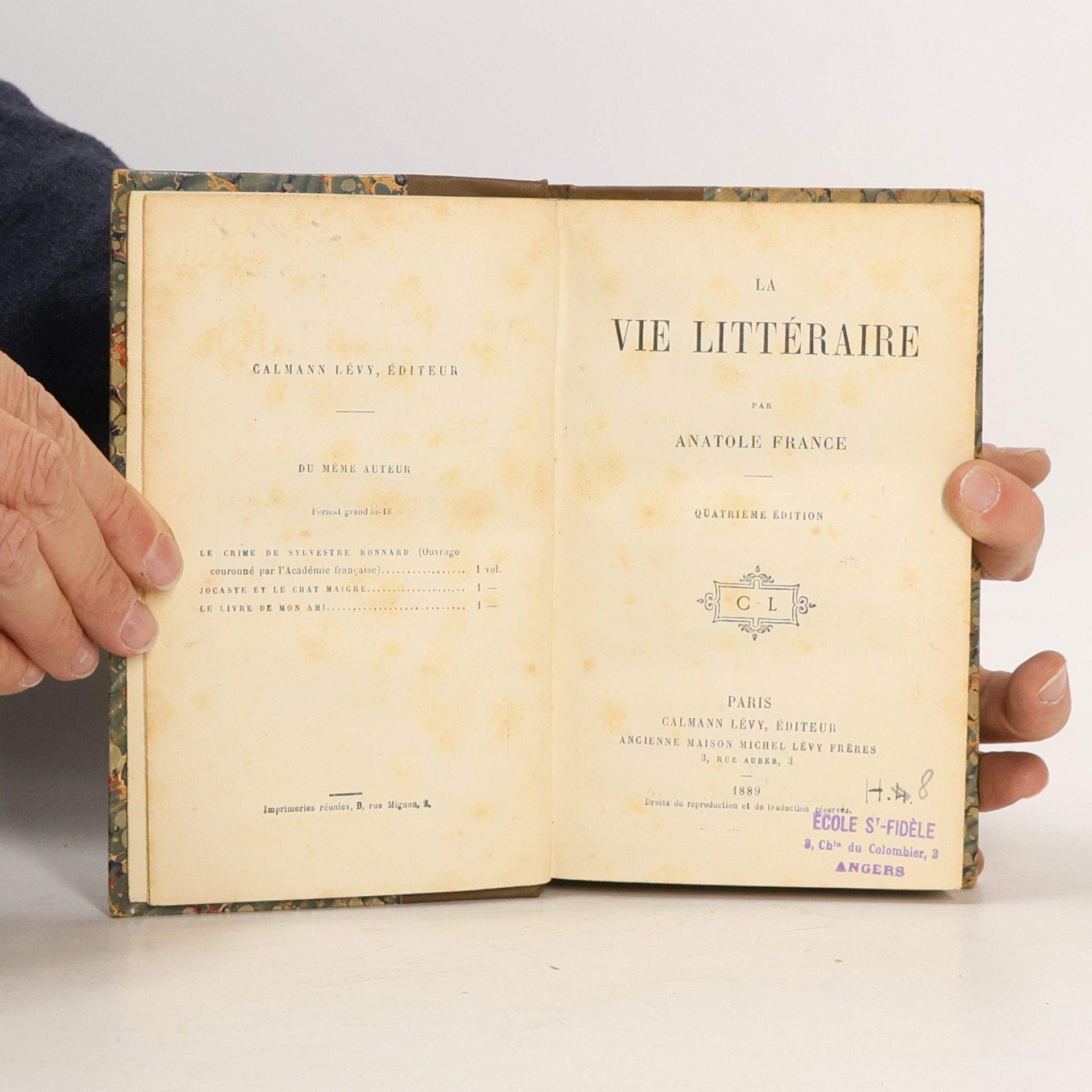 Anatole France La Vie Littéraire