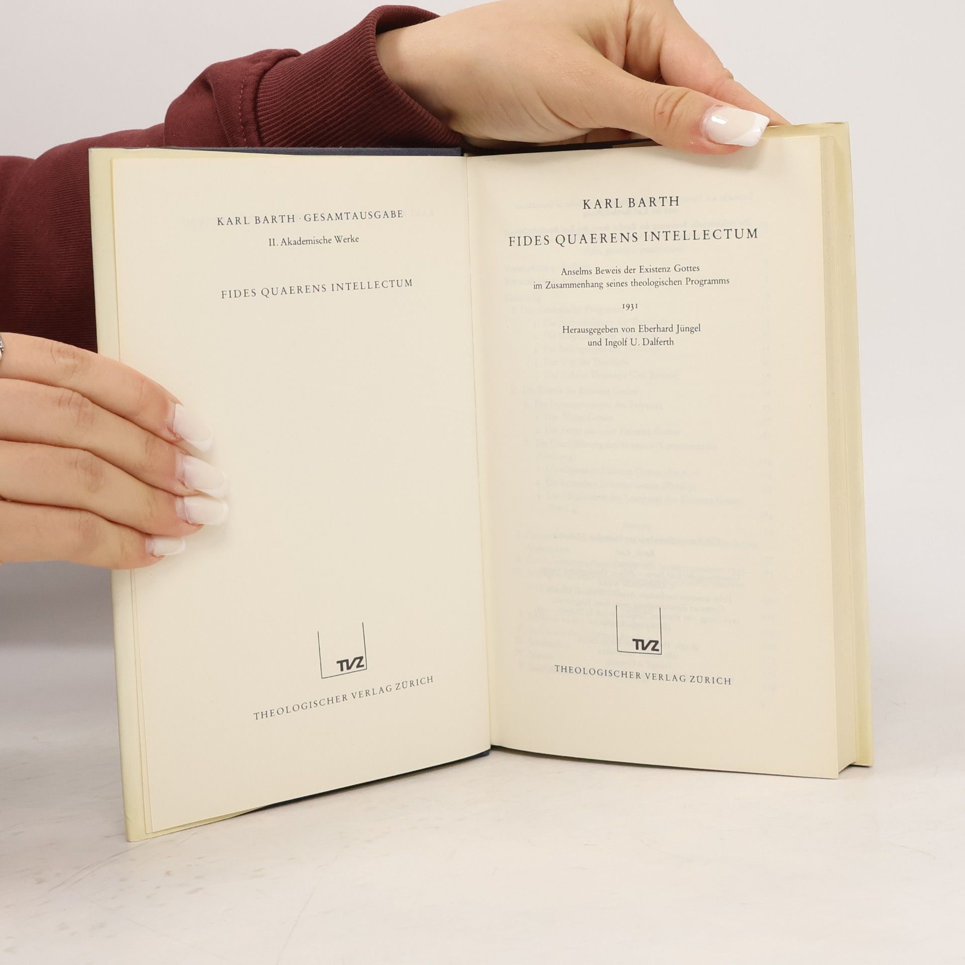 Karl Barth Fides quaerens intellectum II, 13