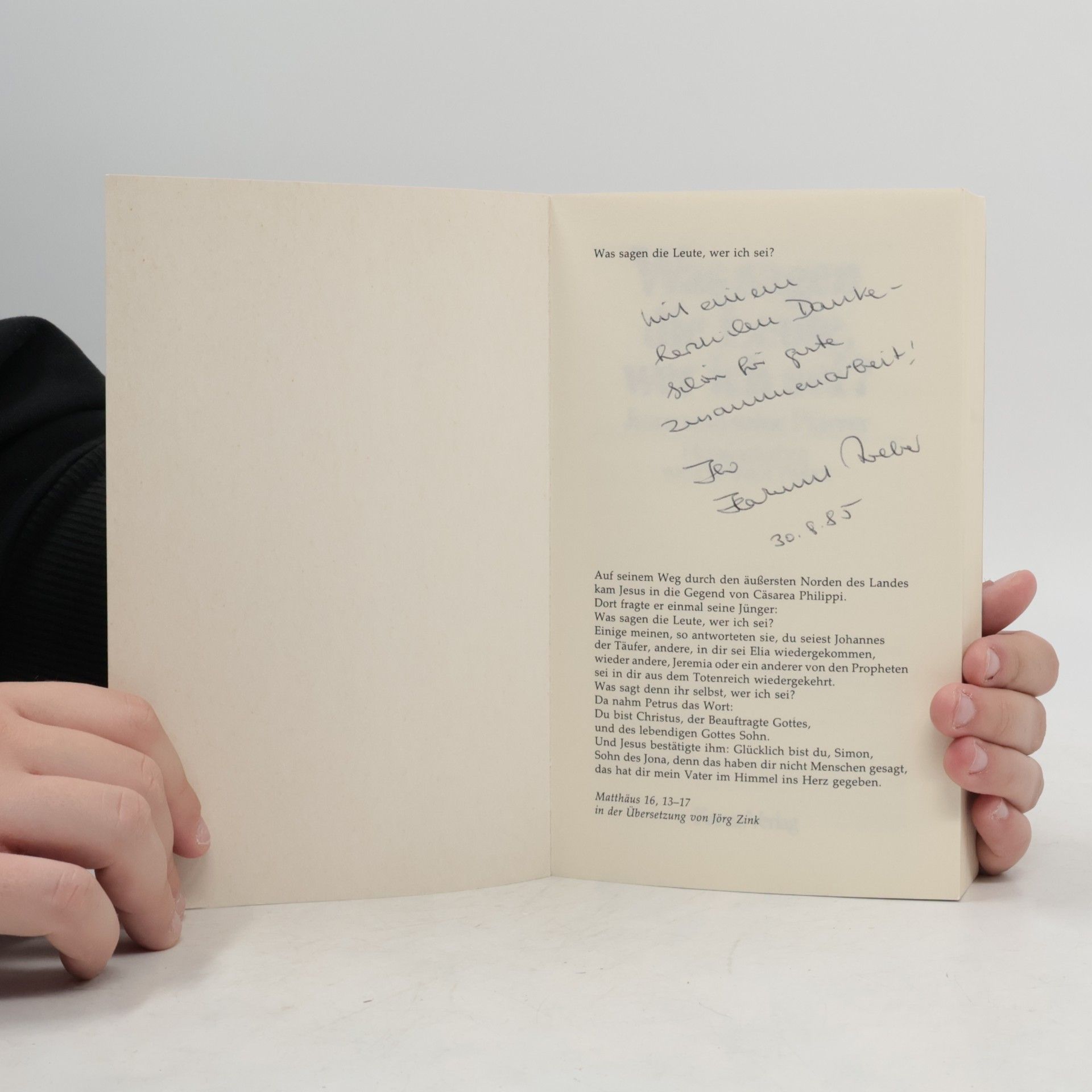 Hartmut Weber Was sagen die Leute, wer ich sei?
