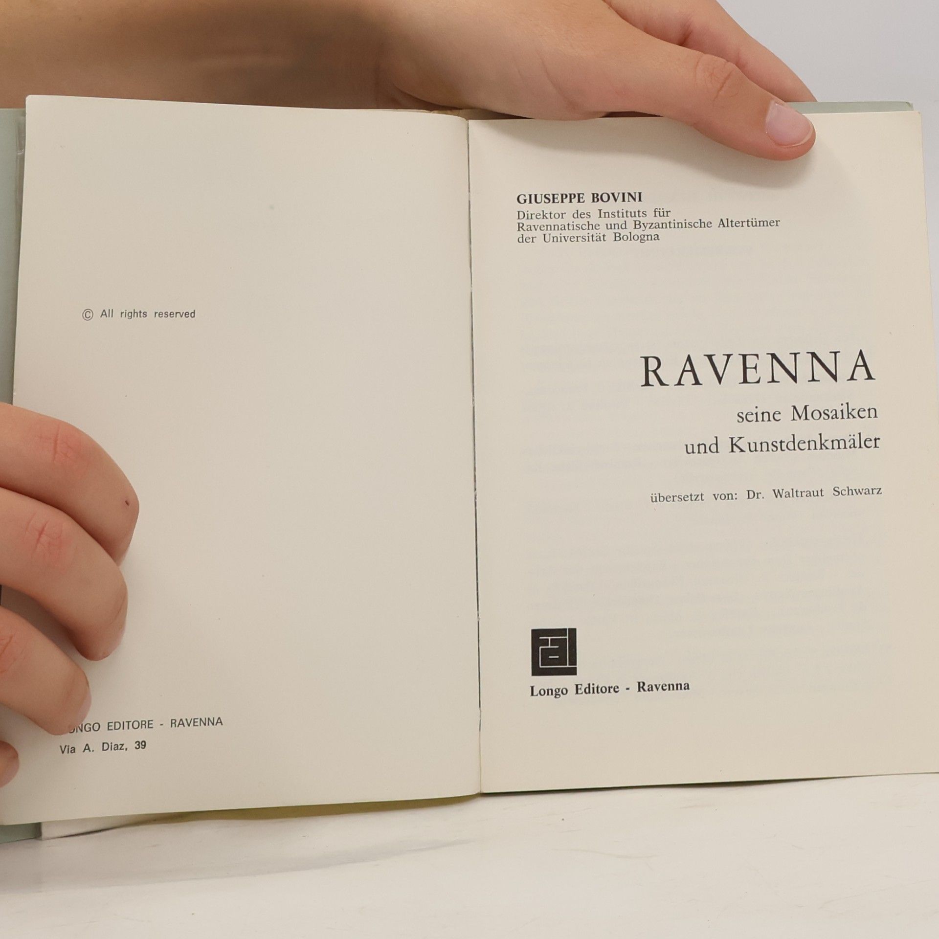 Giuseppe Bovini Ravenna. Seine Mosaiken und Monumente