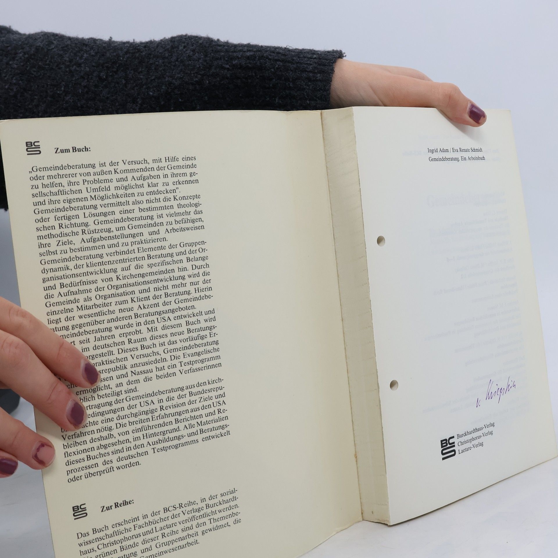 Ingrid Adam Reihe BCS: Gemeindeberatung