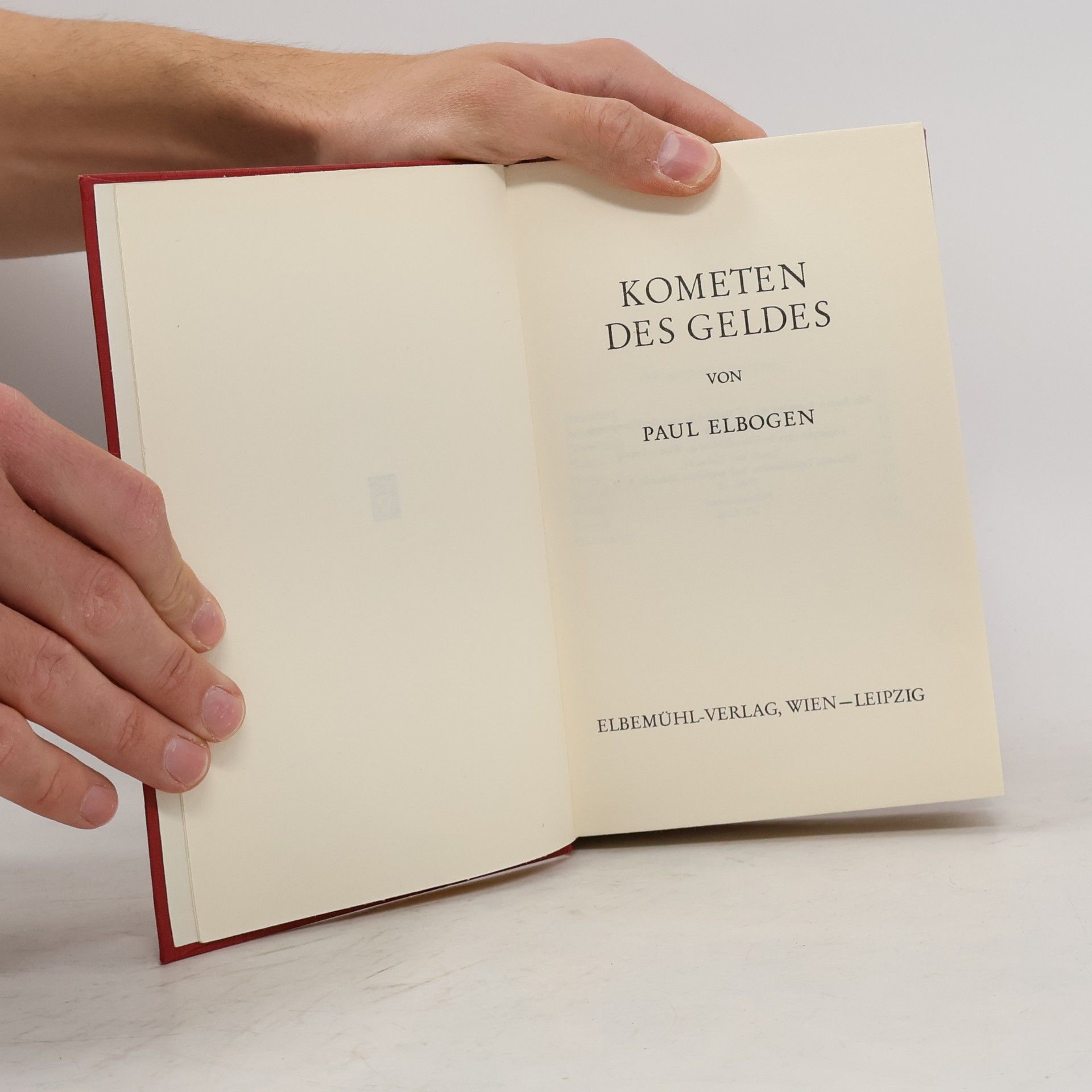 Paul Elbogen Kometen des Geldes