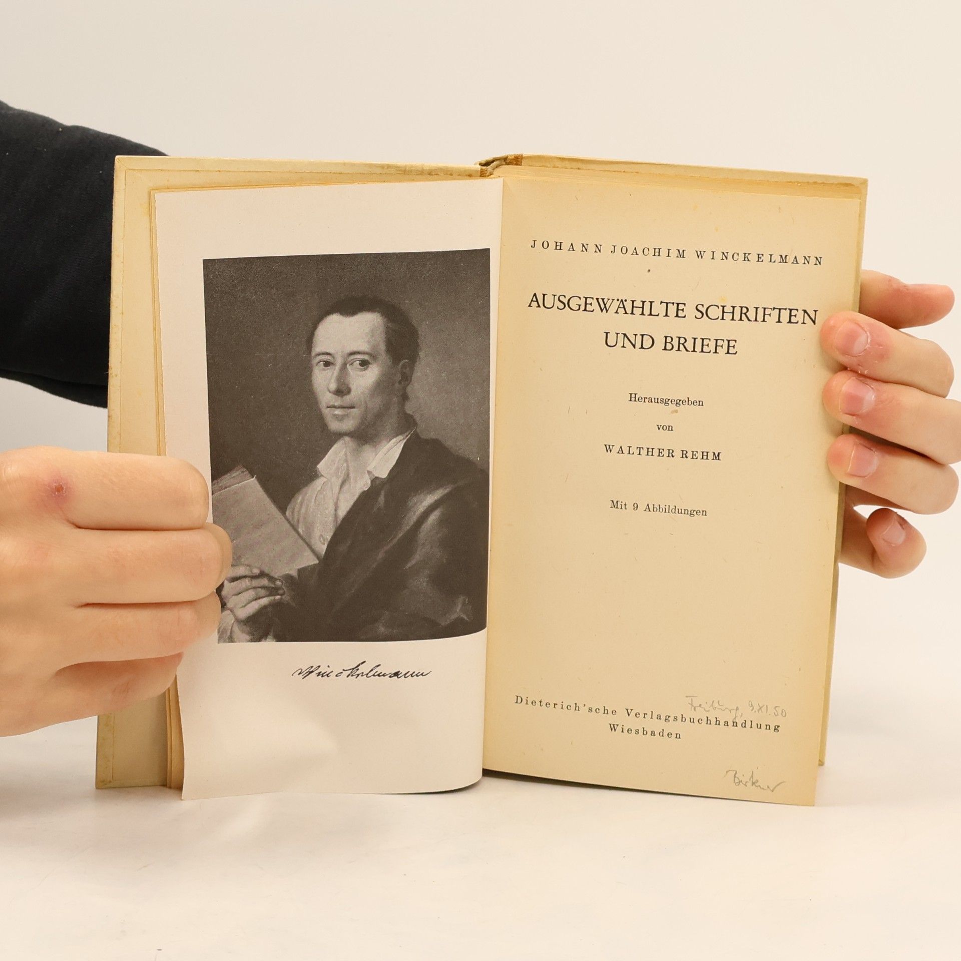 Johann Joachim Winckelmann Ausgewahlte Schriften