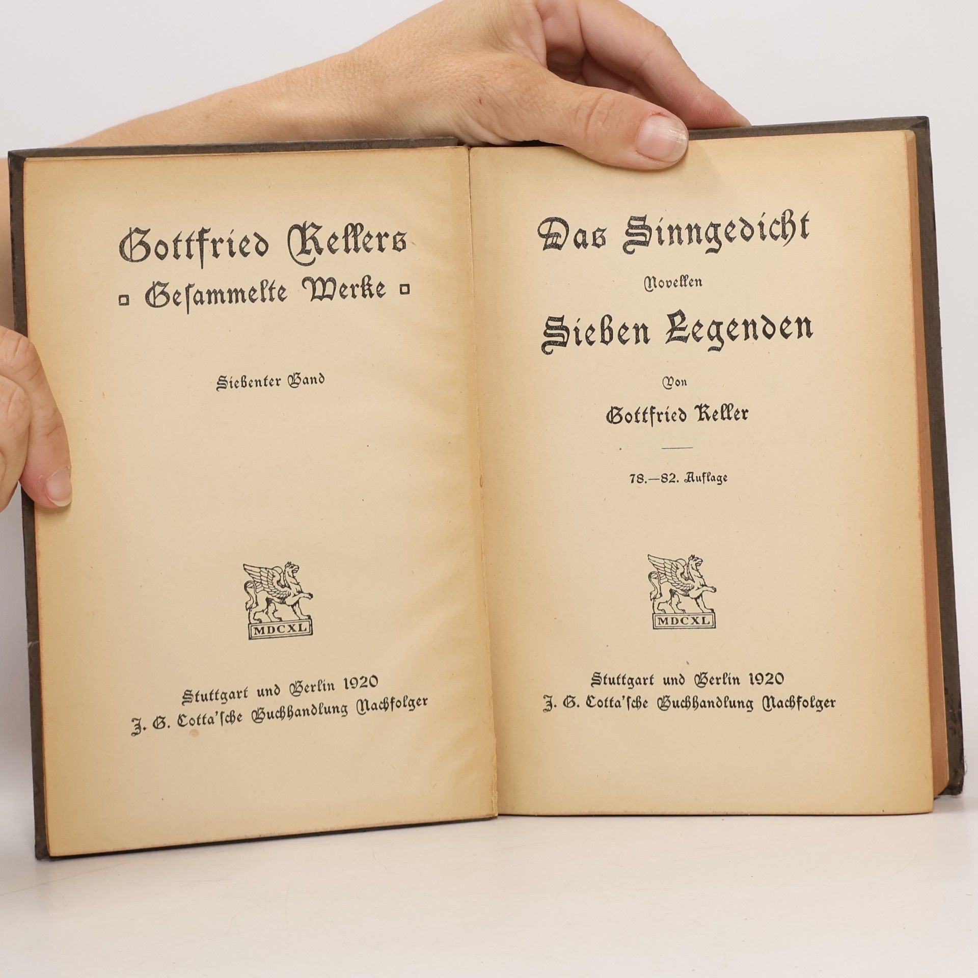 Gottfried Keller Das Sinngedicht