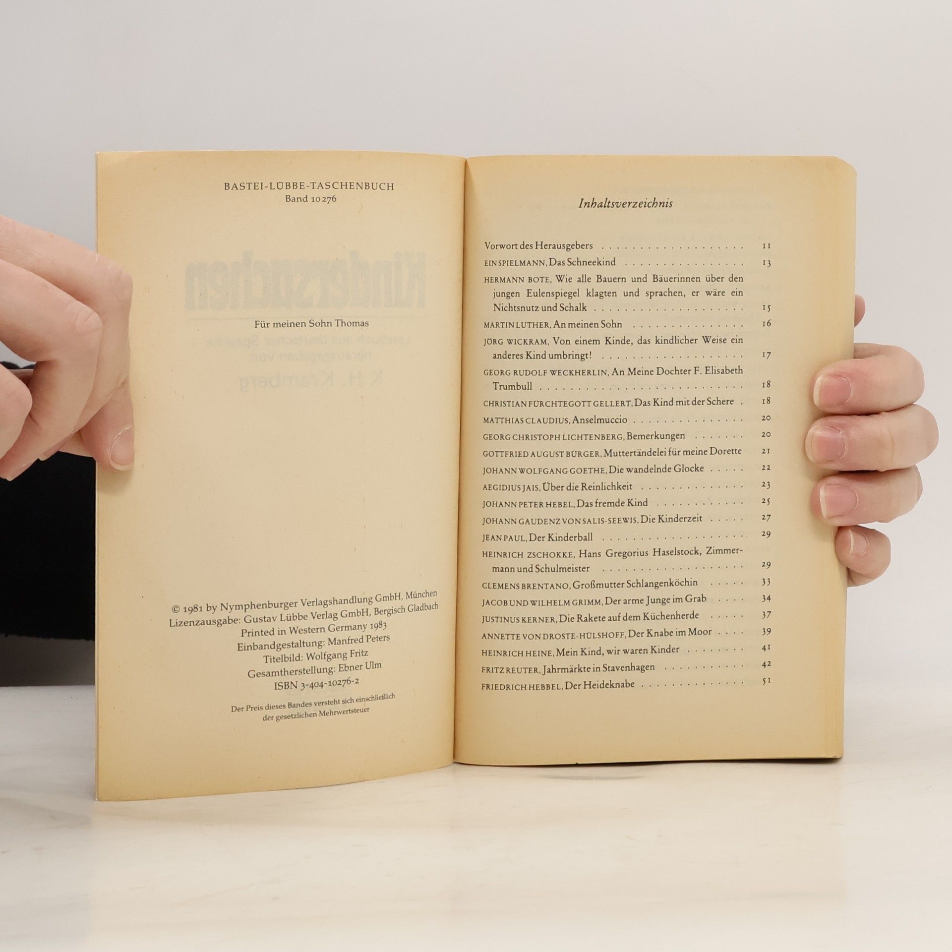 K. H. Kramberg Kindersachen. Geschichten und Gedichte aus der Feder weltberühmter Autoren.