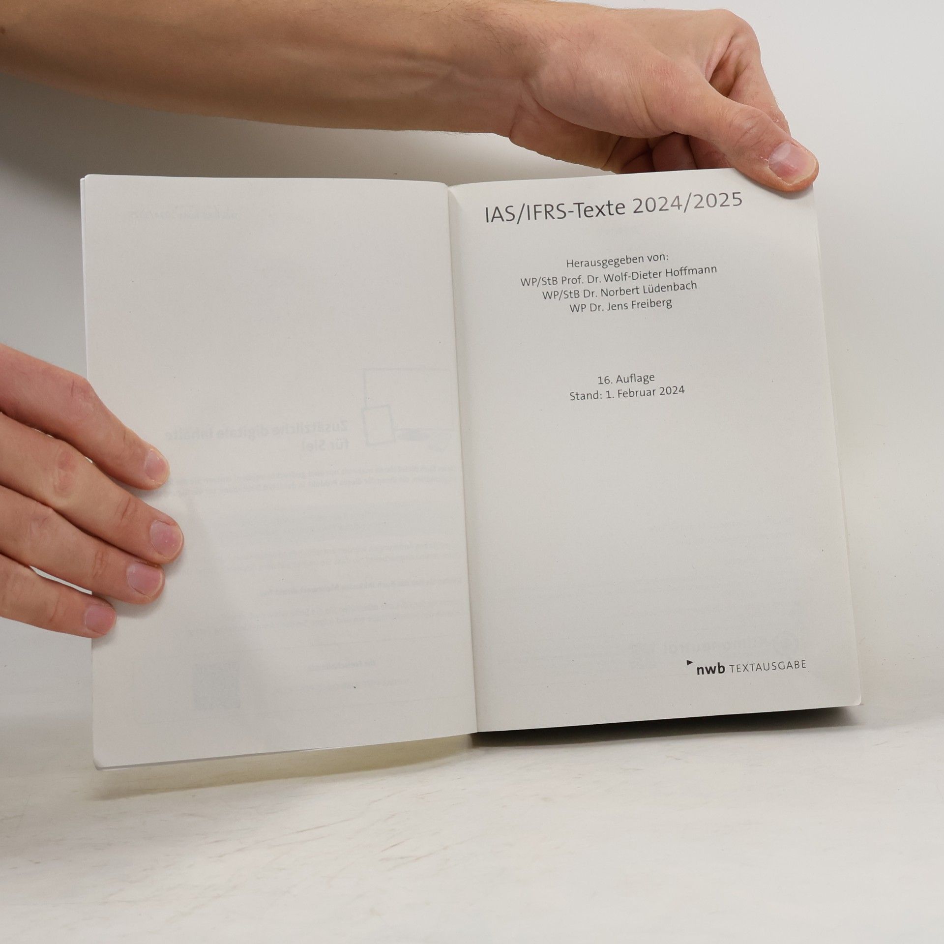 Hoffmann Textausgabe - 16: IAS/IFRS-Texte