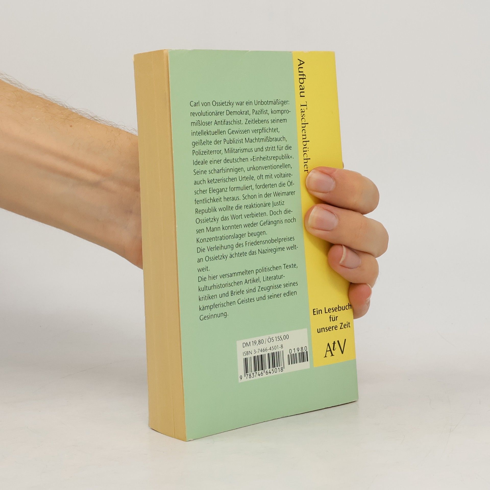 Carl von Ossietzky Ein Lesebuch für unsere Zeit