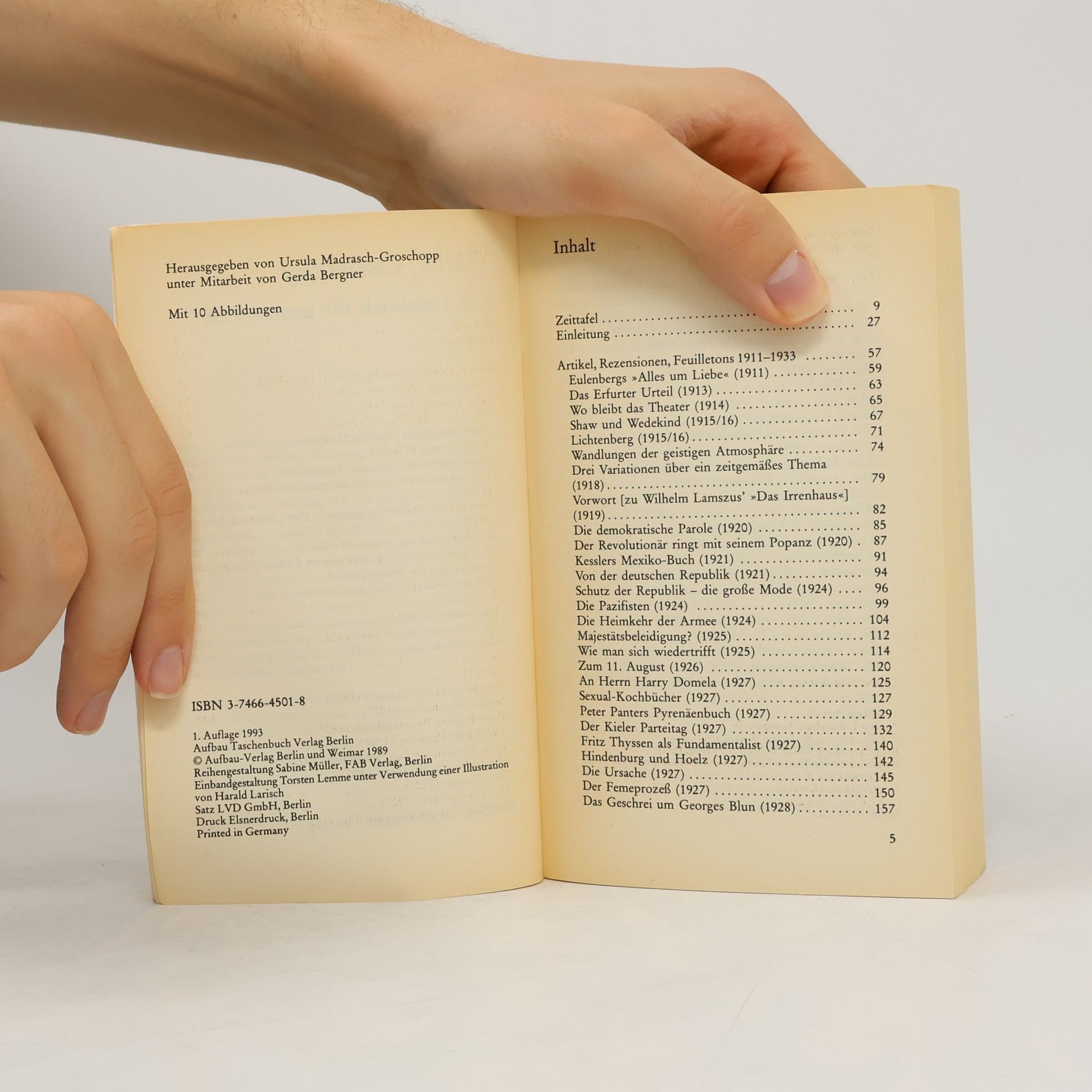Carl von Ossietzky Ein Lesebuch für unsere Zeit