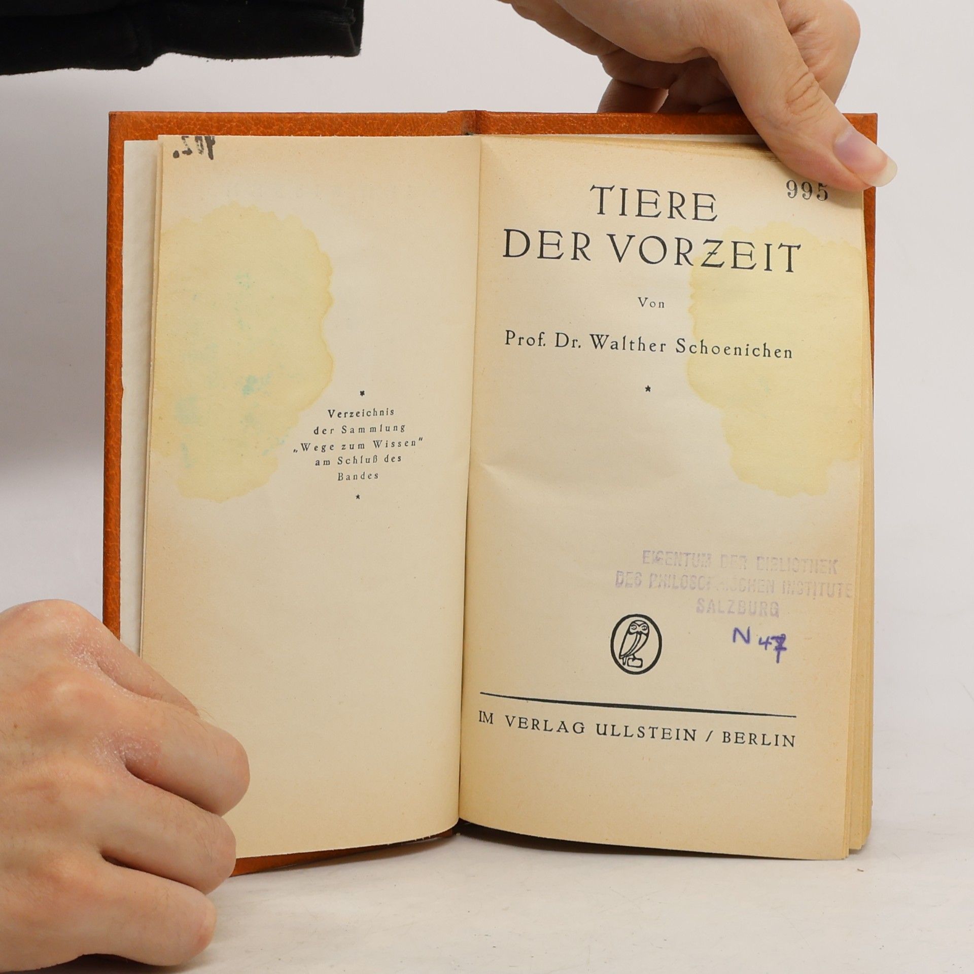 Prof. Dr. Walther Schoenichen Tiere der Vorzeit