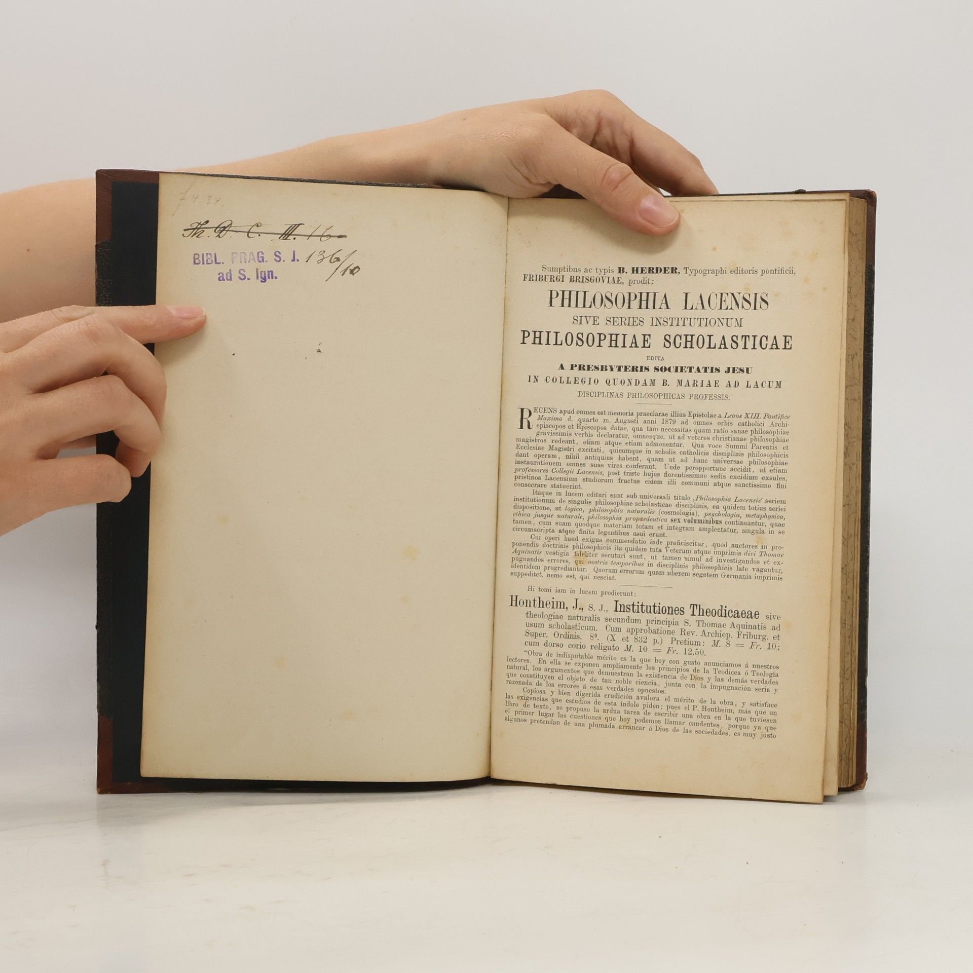 Christianus Pesch S. J. Praelectiones Dogmaticae I