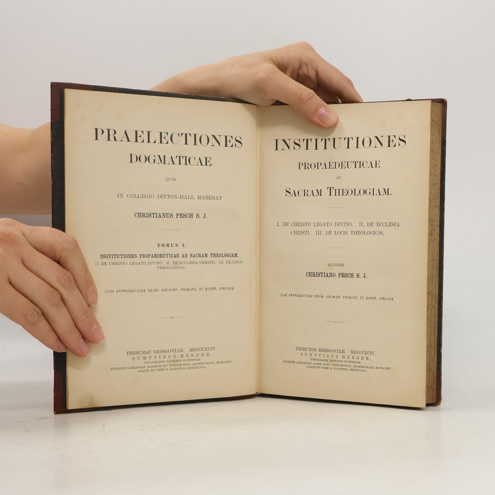 Christianus Pesch S. J. Praelectiones Dogmaticae I