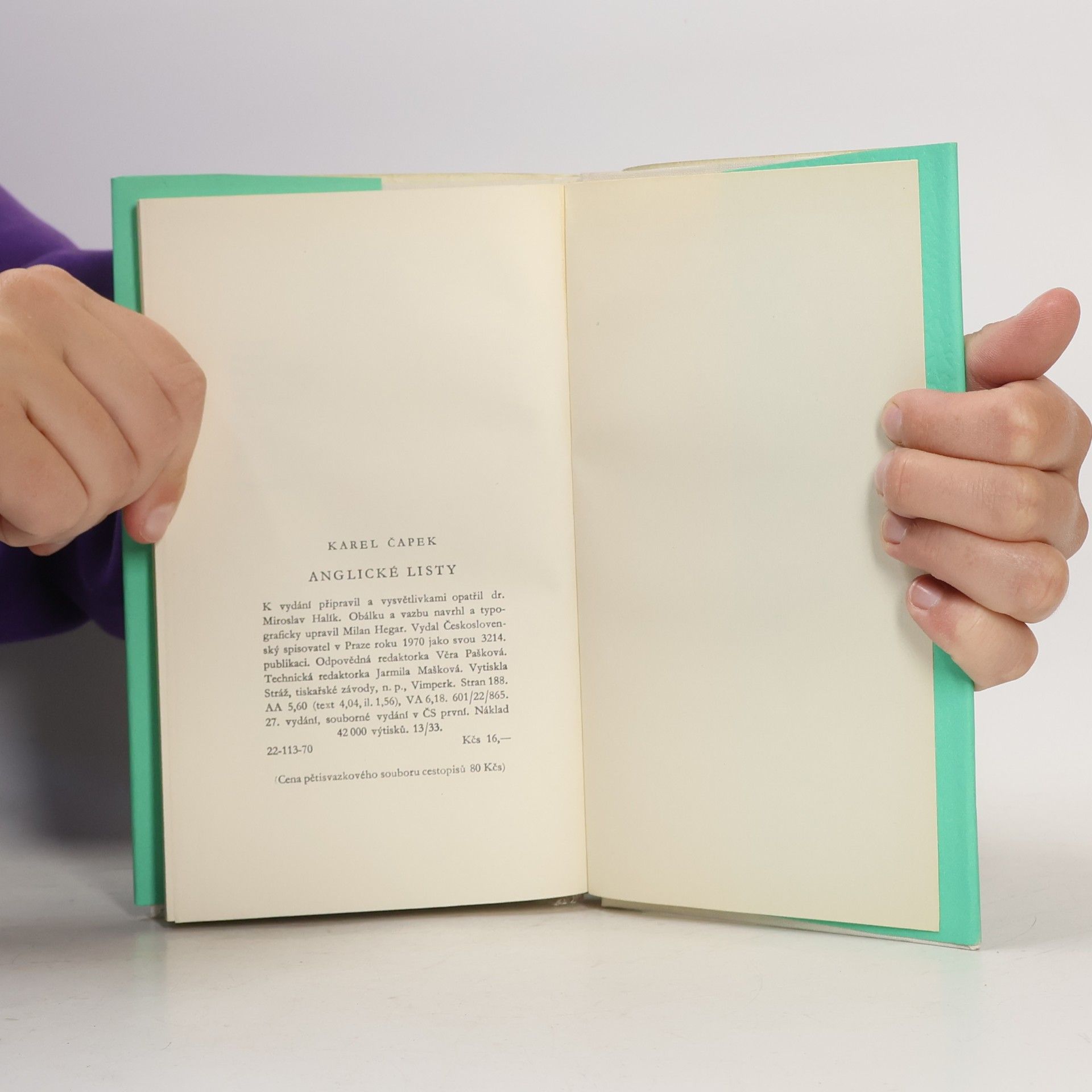 Karel Čapek Anglické listy