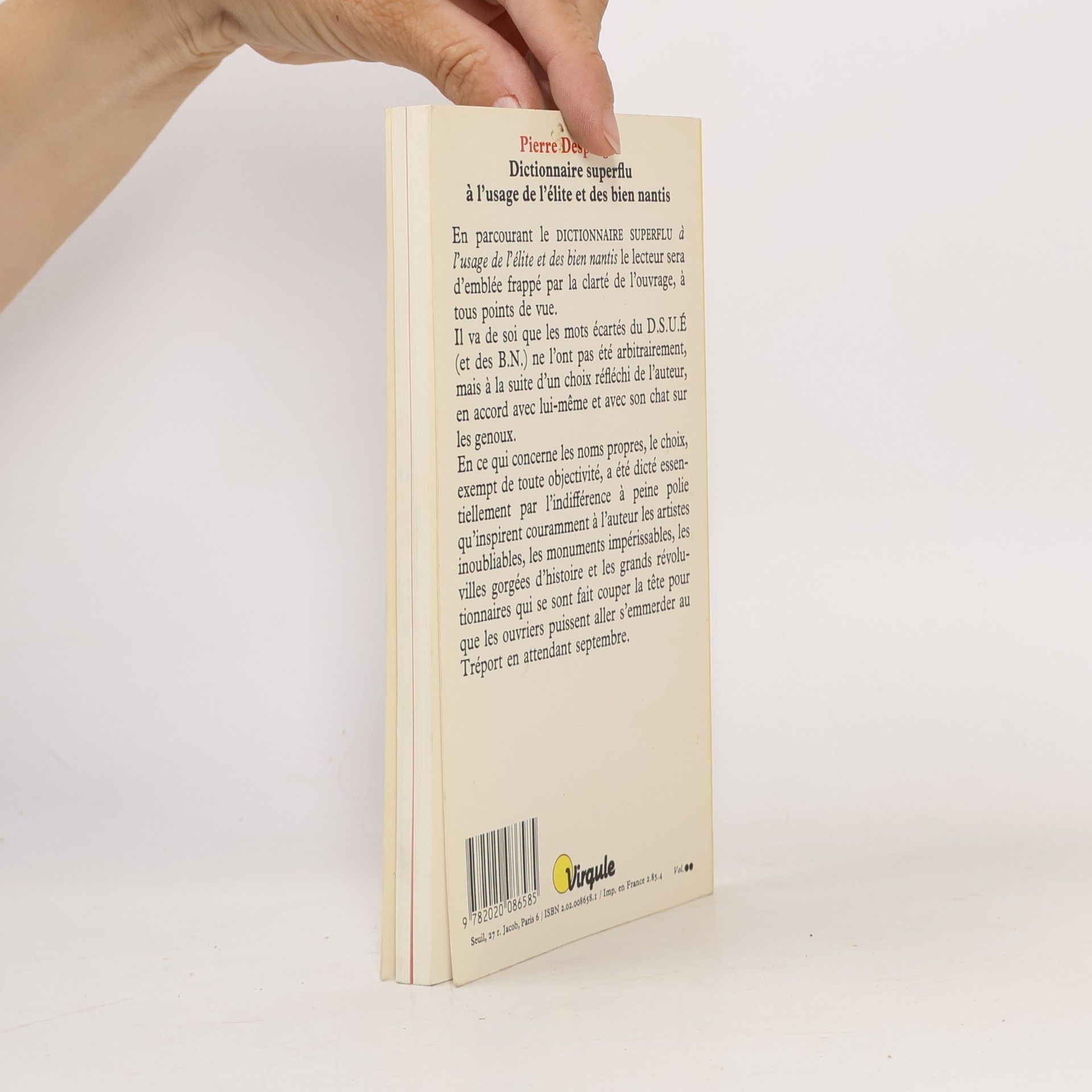 Pierre Desproges Dictionnaire superflu