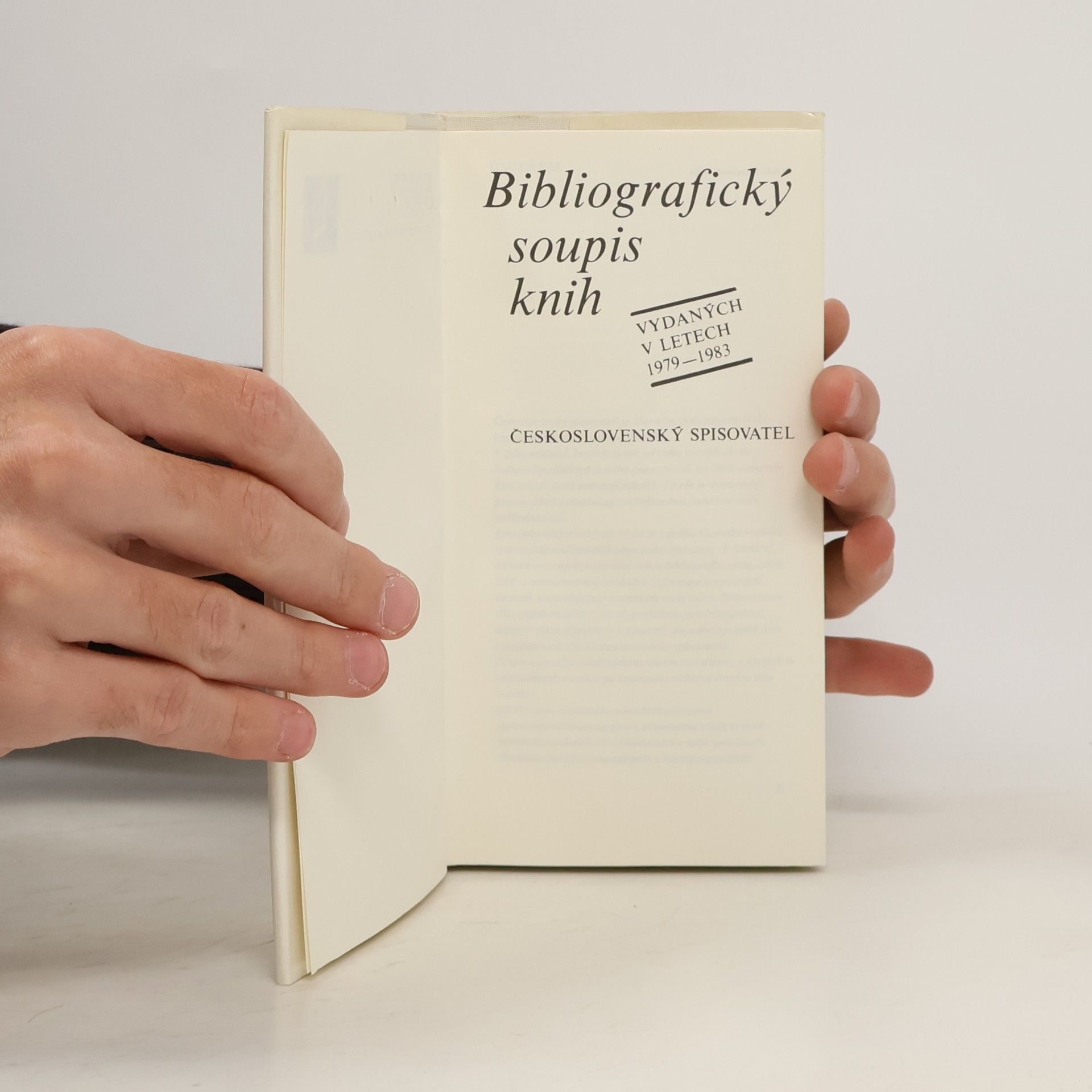 Various authors Bibliografický soupis knih vydaných v letech 1979-1983