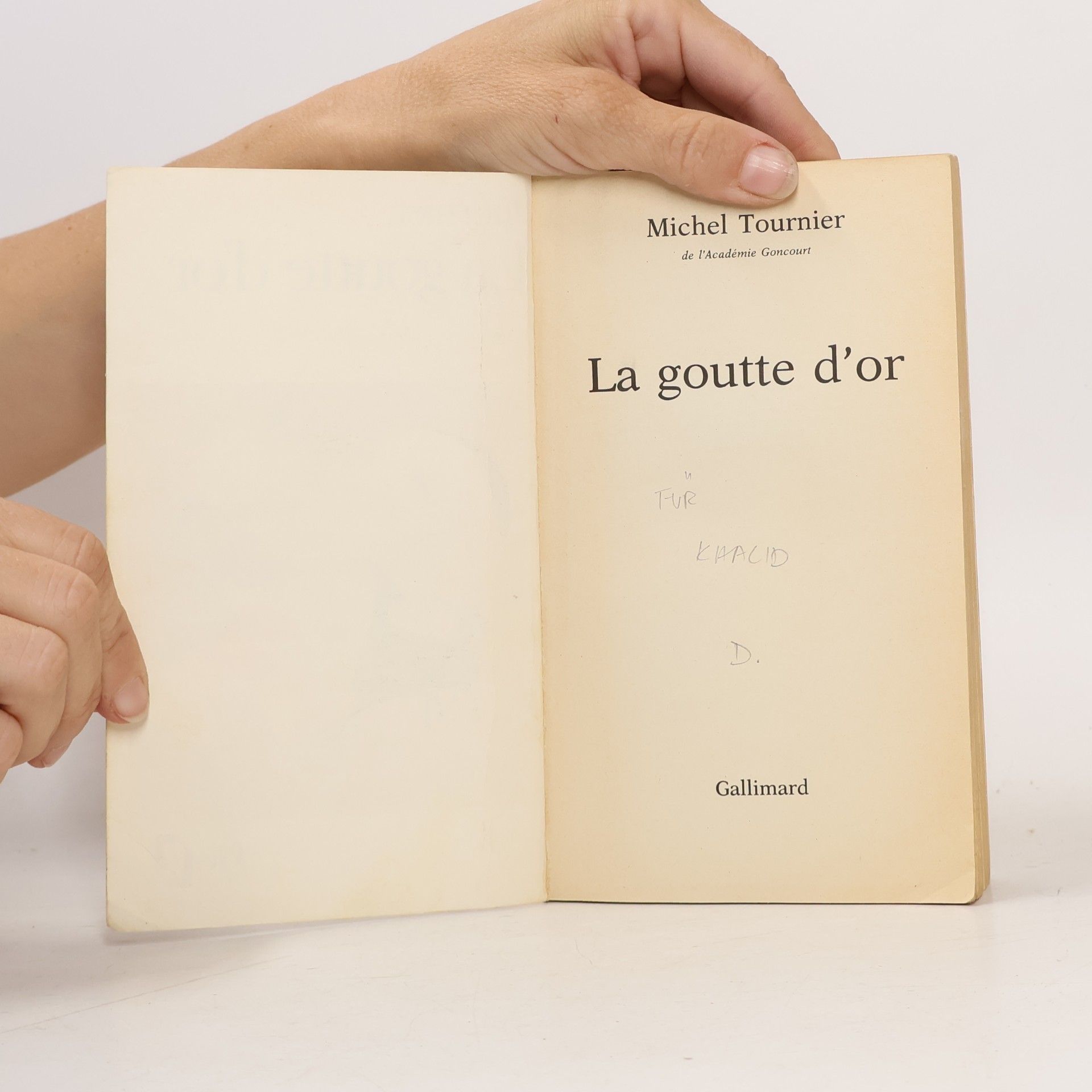 Michel Tournier La goutte d'or