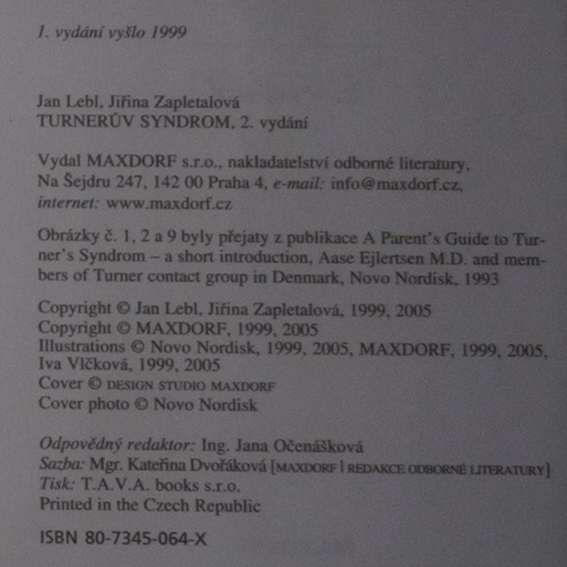 Jan Lebl Turnerův syndrom