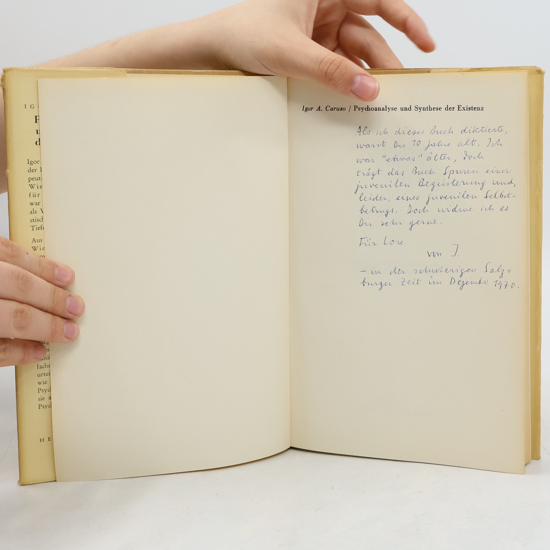 Igor Caruso Psychoanalyse und Synthese der Existenz