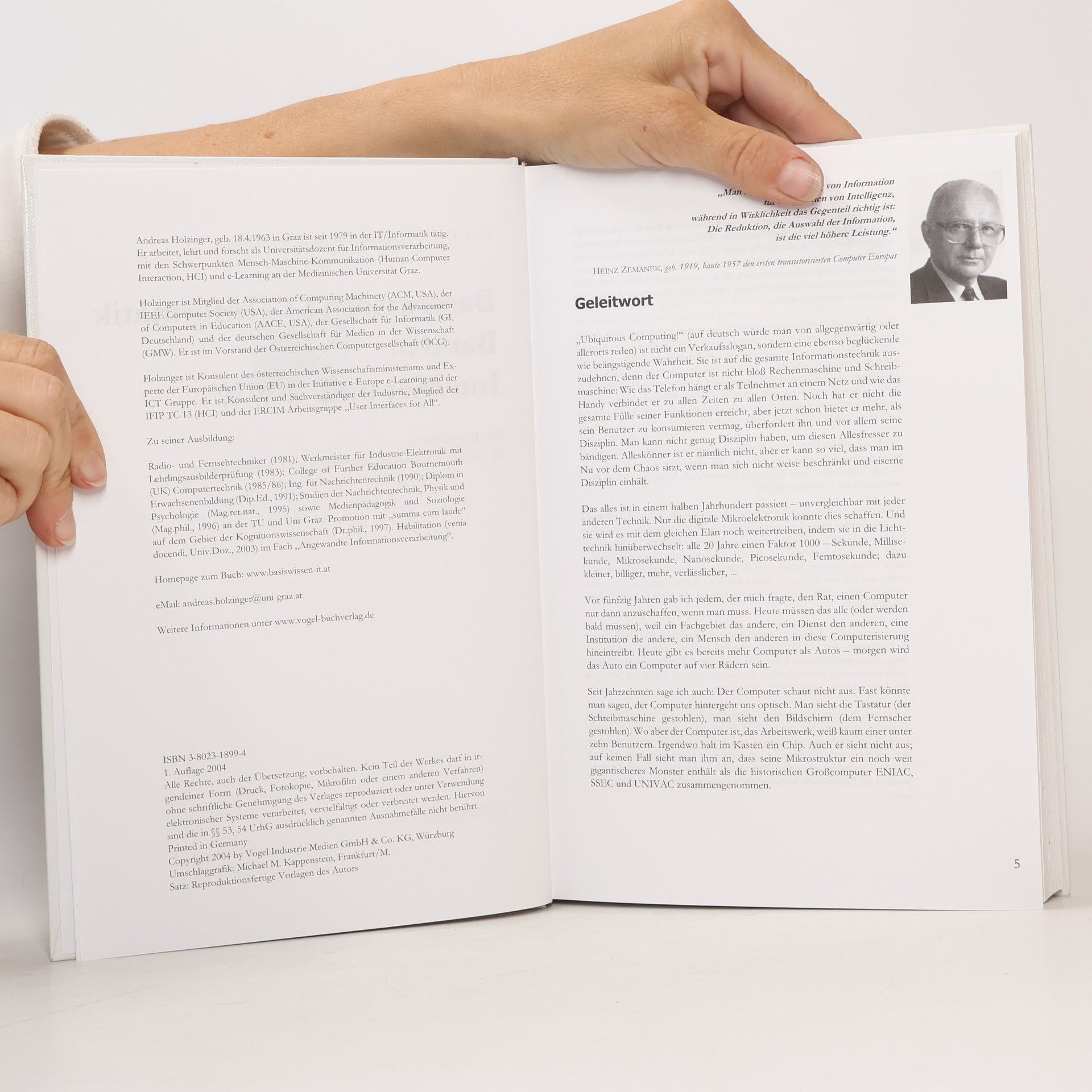 Andreas Holzinger Vogel Fachbuch - 3: Basiswissen IT /Informatik