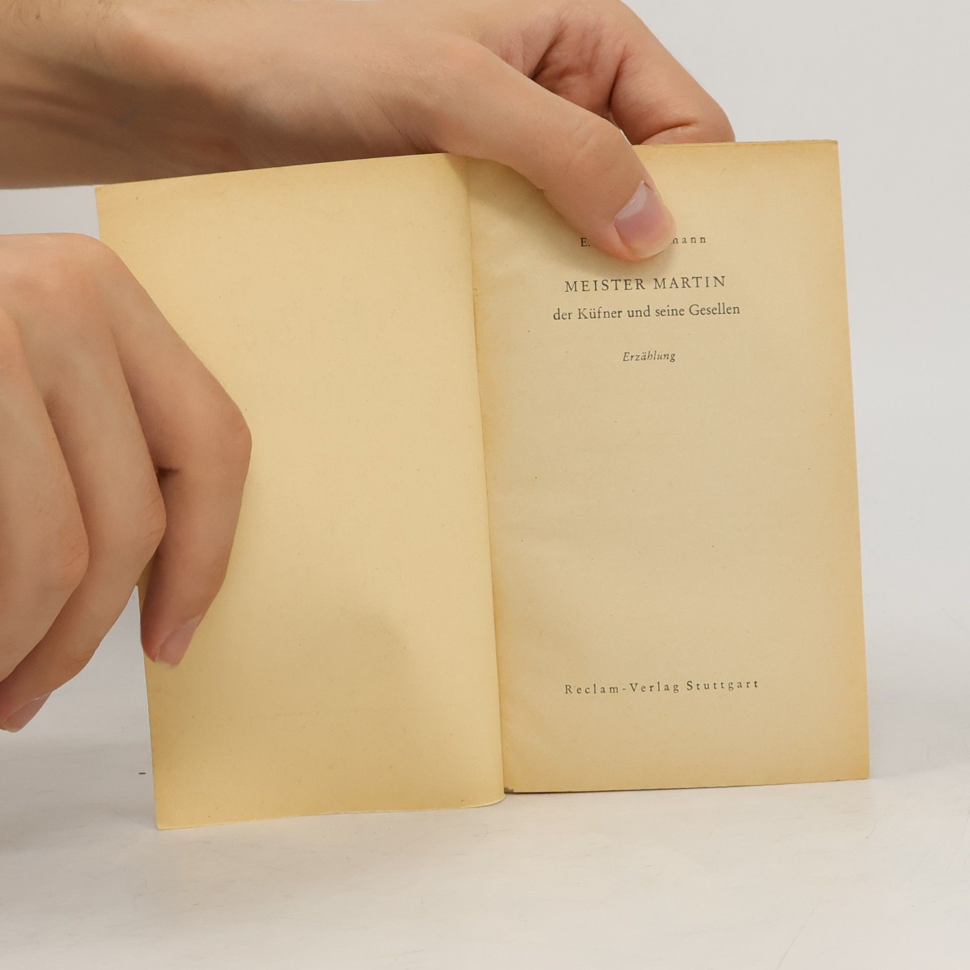 Ernst T. A. Hoffmann Meister Martin der Küfner und seine Gesellen