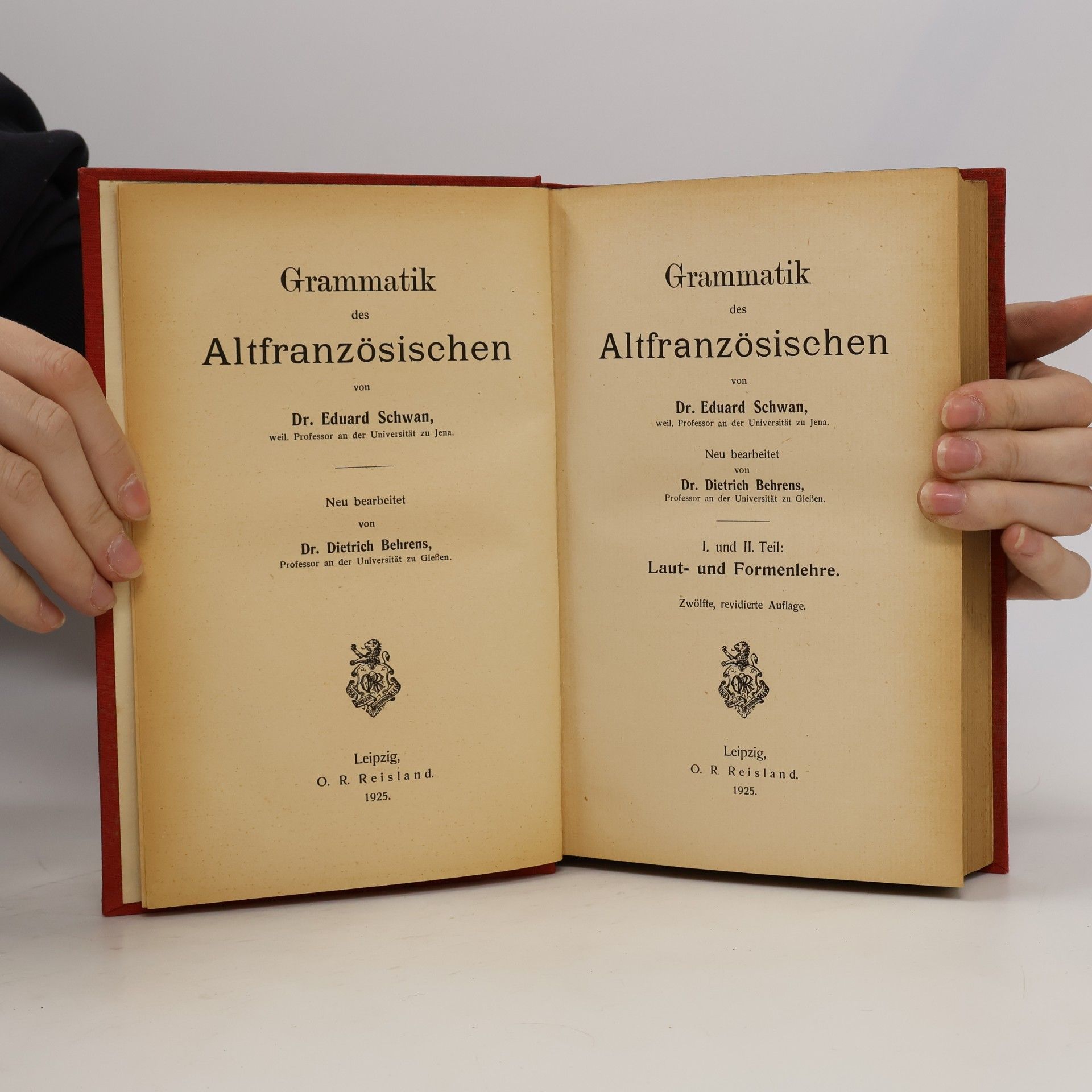 Dr. Eduard Schwan Grammatik des Altfranzösischen