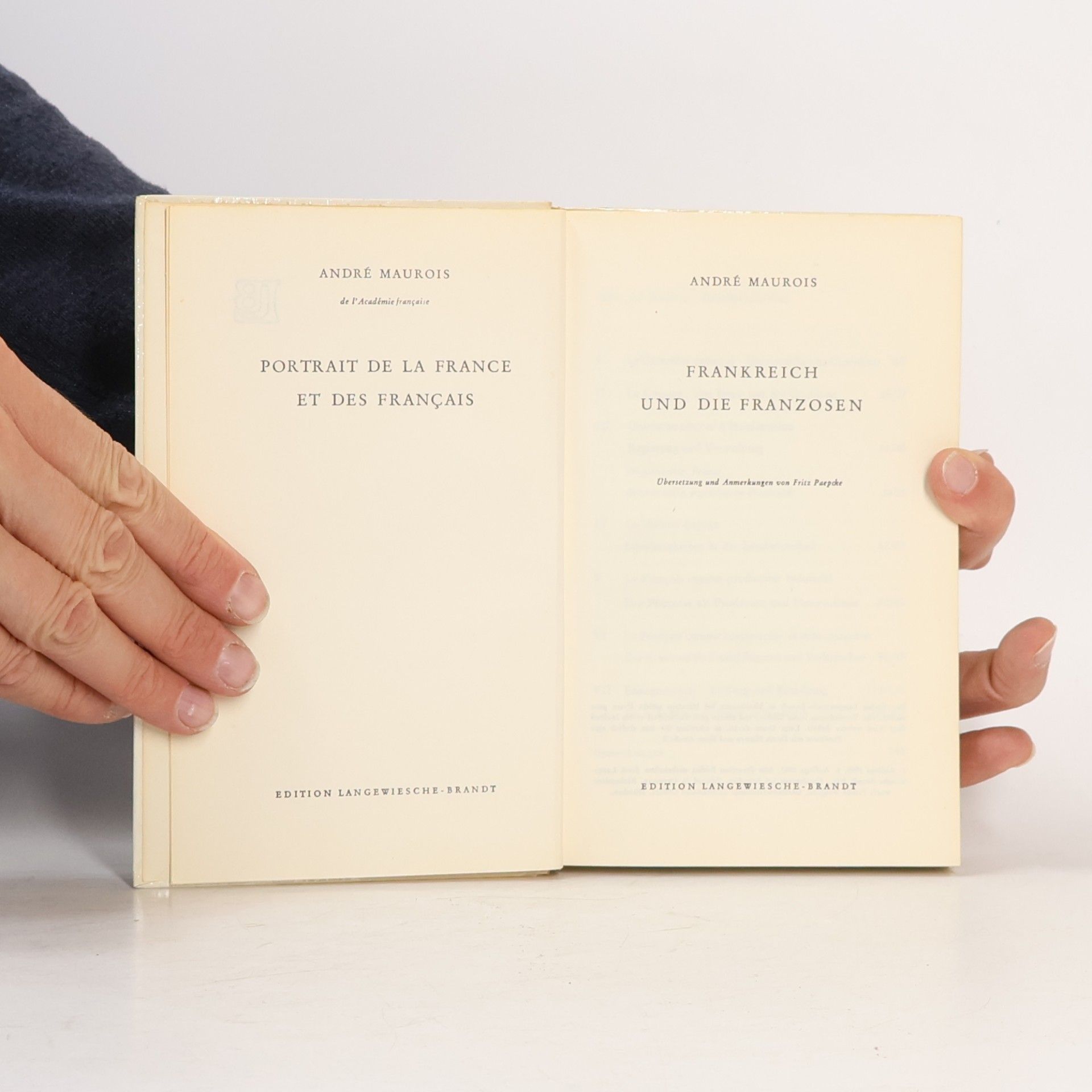 André Maurois Portrait de la France et des Français = Frankreich und die Franzosen