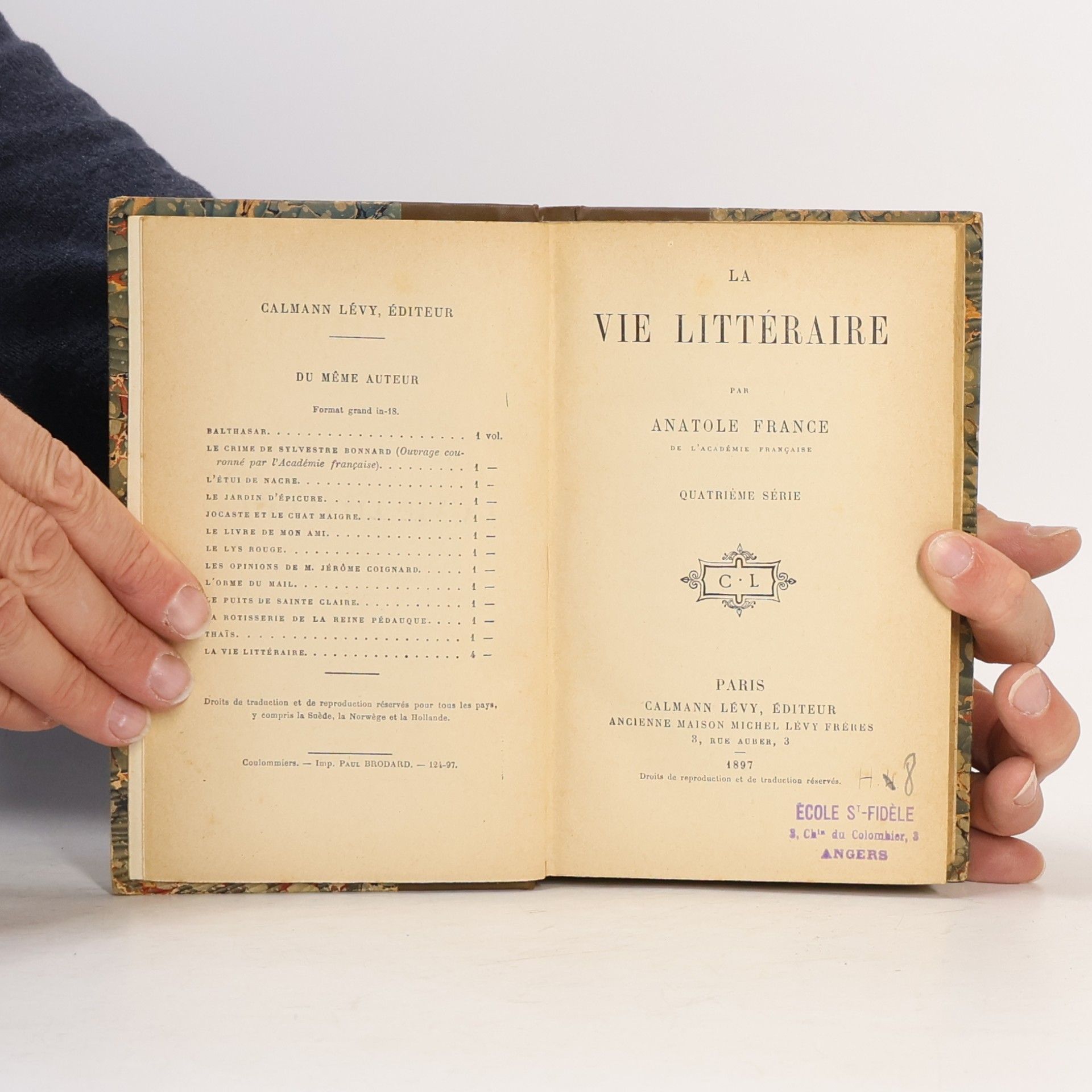 Anatole France La Vie Littéraire. Quatrième Série