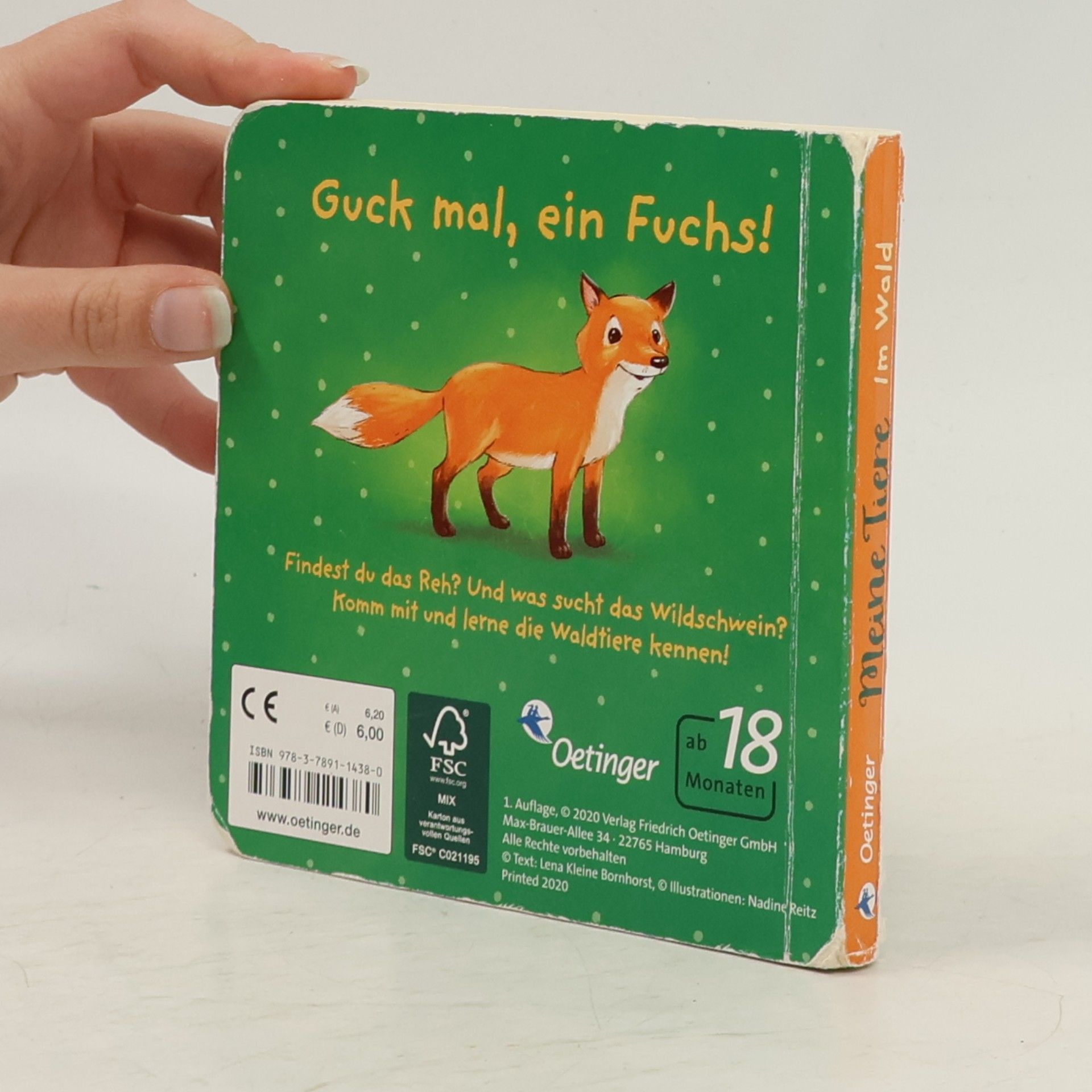 Lena Kleine Bornhorst Meine Tiere. Im Wald. Pappbilderbuch mit Lochstanze zum Kennenlernen von Waldtieren für Kinder ab 2 Jahren