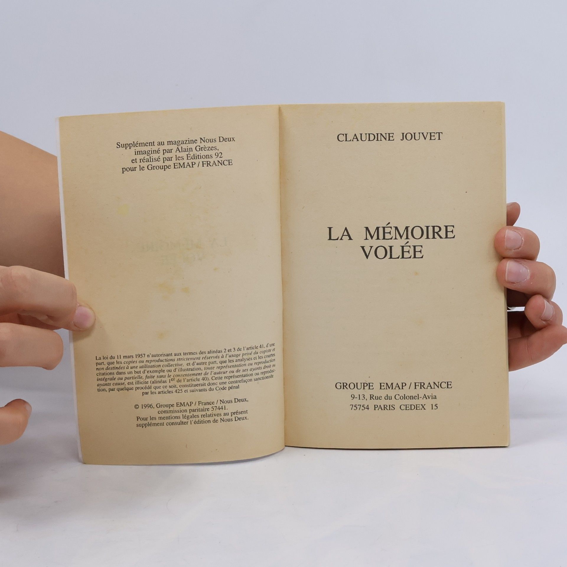 Claudine Jouvet La mémoire volée