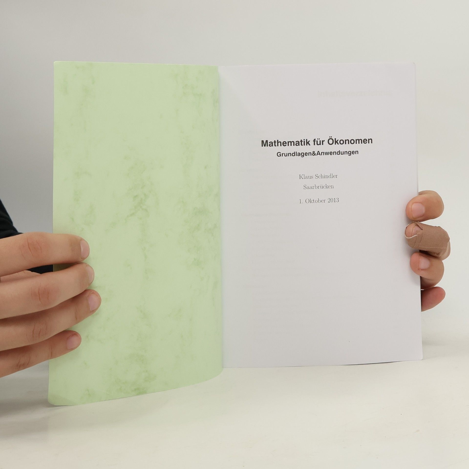 Klaus Schindler Mathematik für Ökonomen