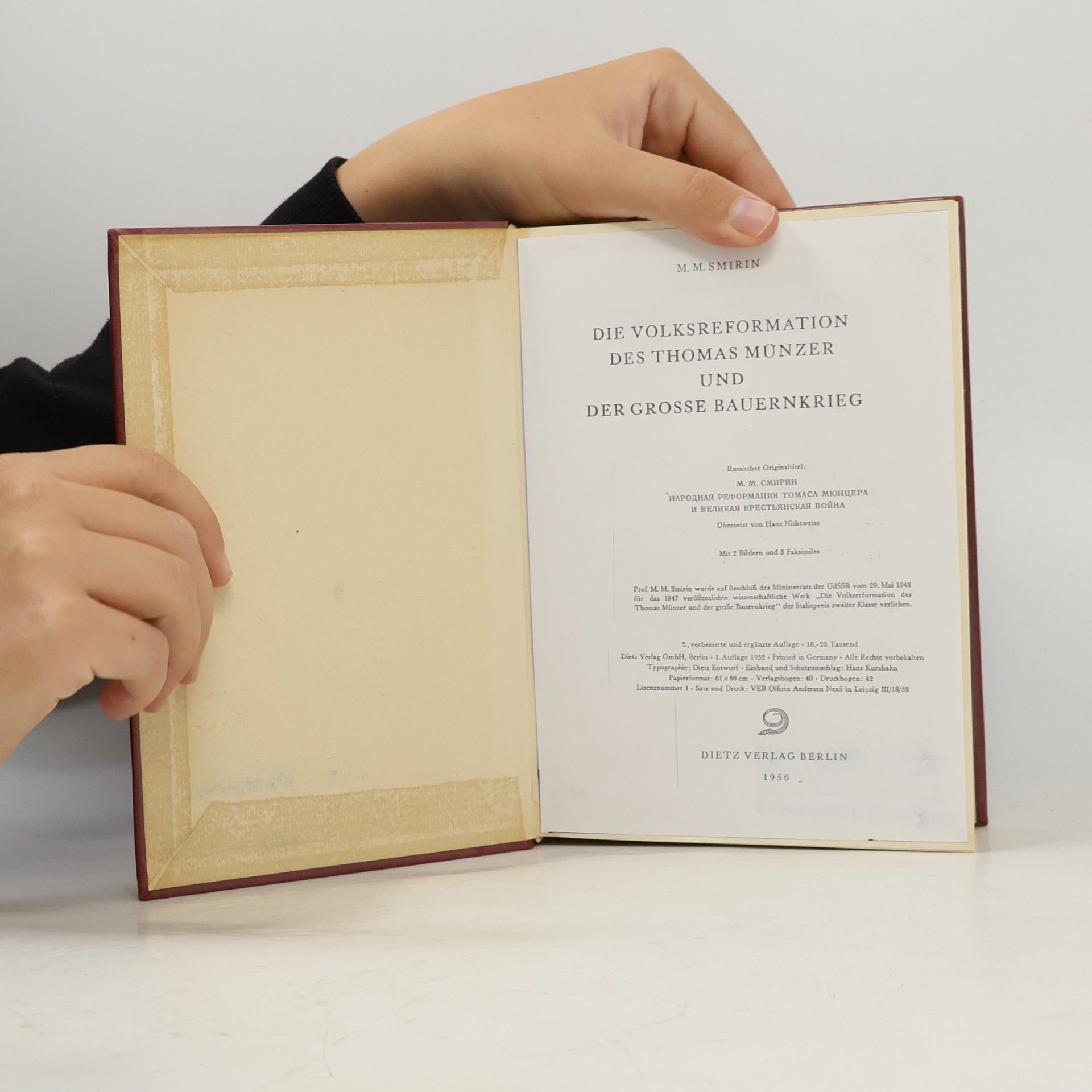 M. M. Smirin Die Volksreformation des Thomas Münzer und der grosse Bauernkrieg