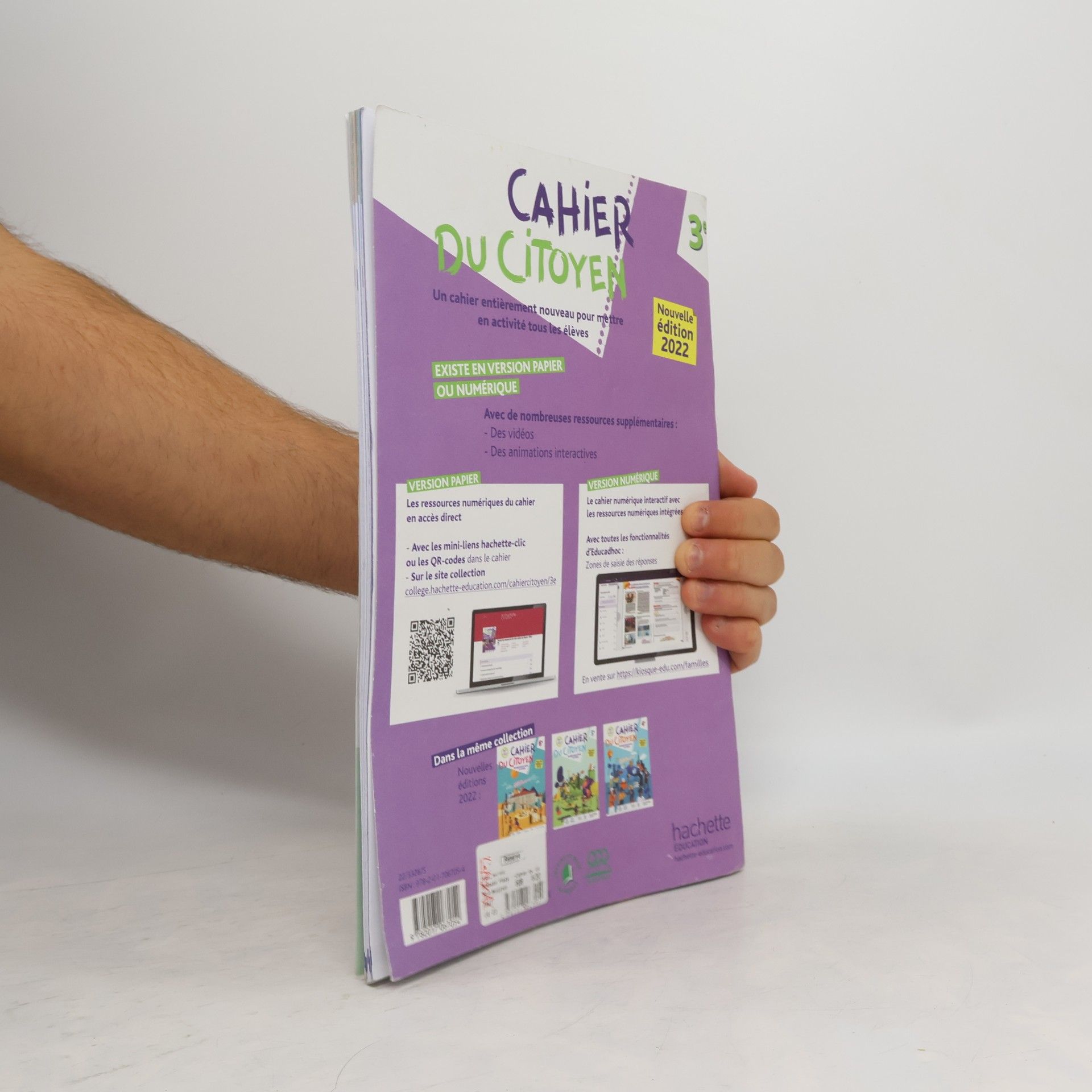 Plaza, Nathalie Cahier du citoyen - Enseignement moral et civique 3e - Ed. 2022