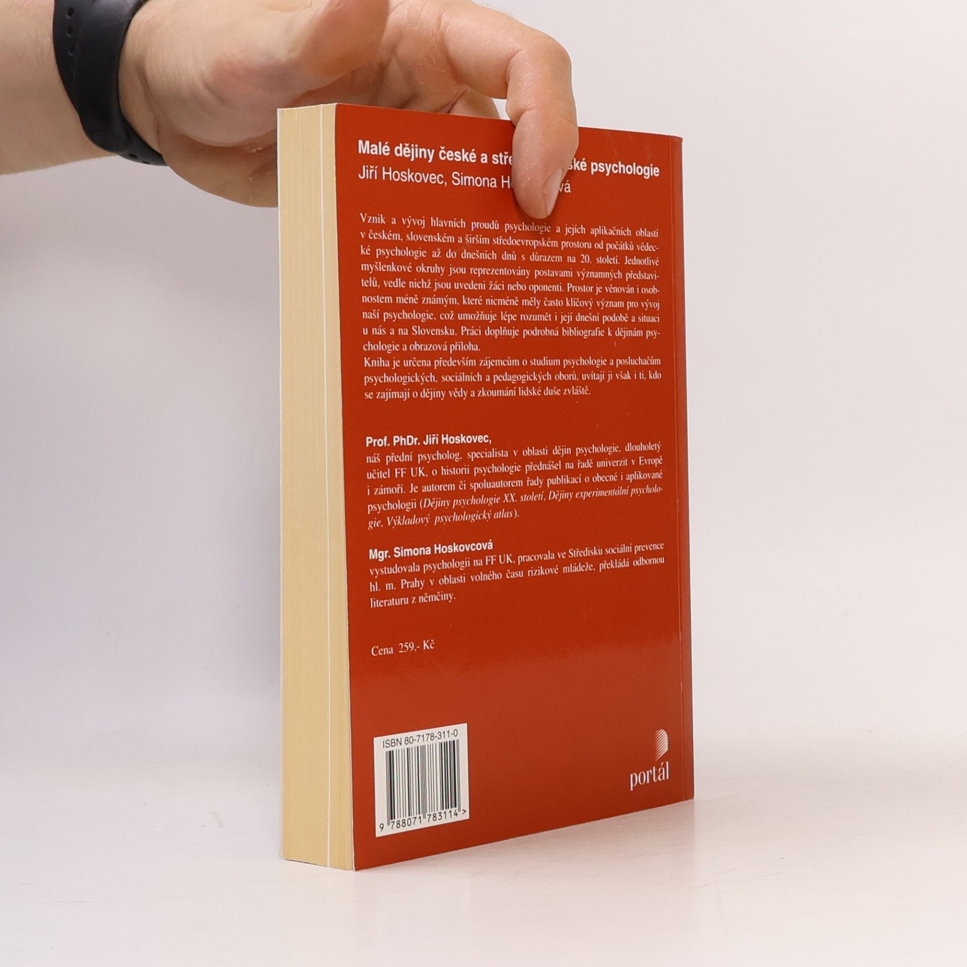 Jiří Hoskovec Malé dějiny české a středoevropské psychologie