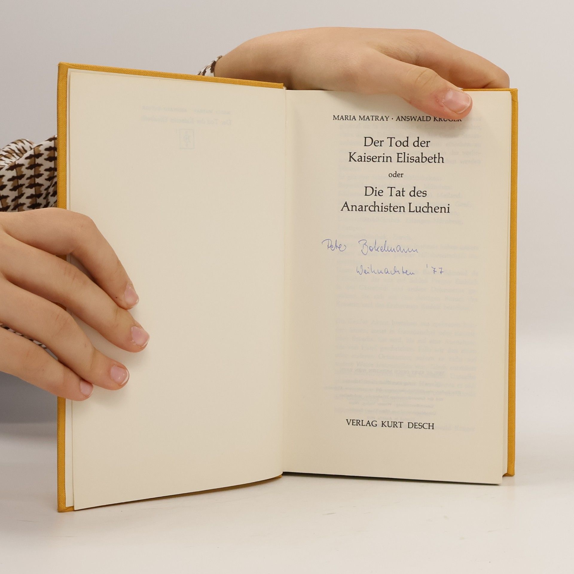 Maria Matray Der Tod der Kaiserin Elisabeth
