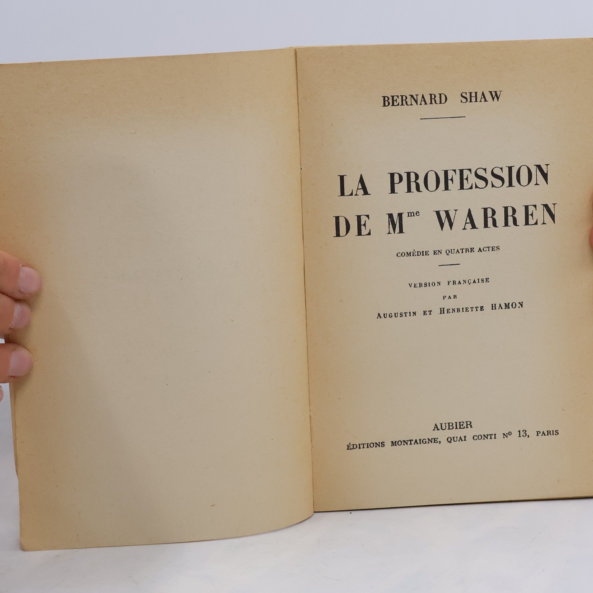 Bernard Shaw La Profession de Mme Warren