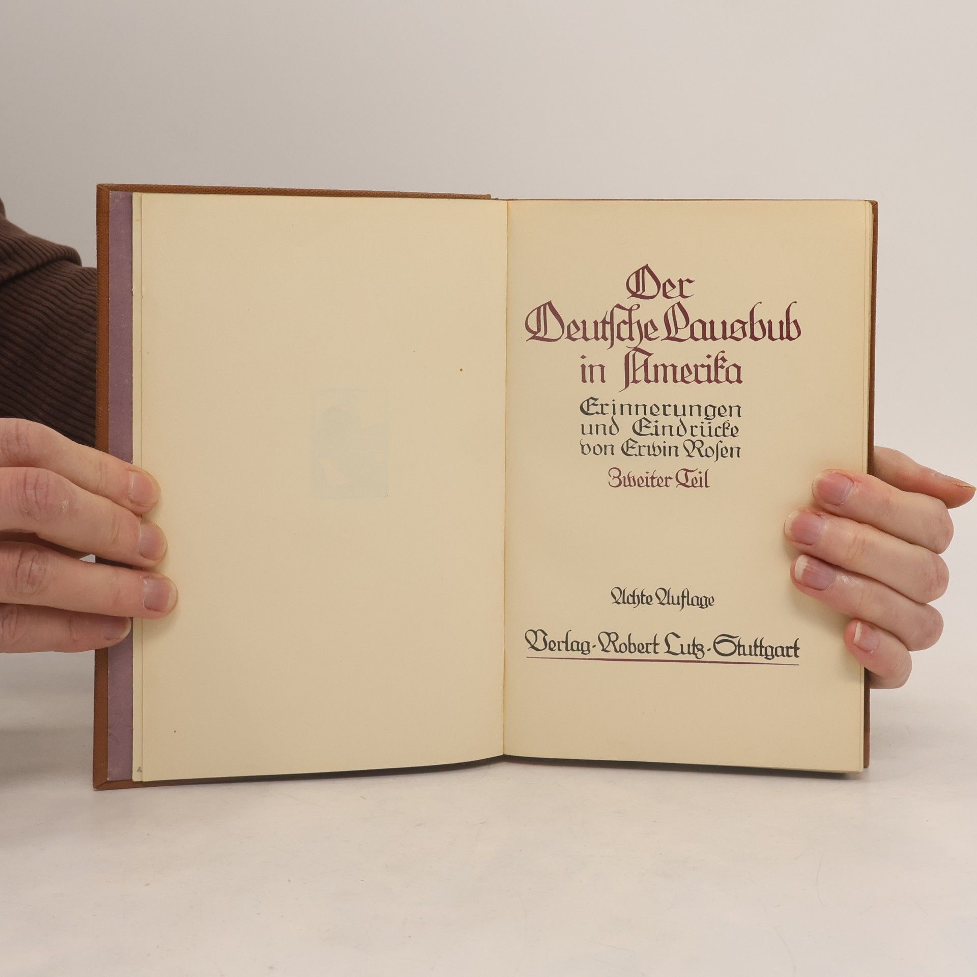 Erwin Rosen Der Deutsche Lausbub in Amerika 2