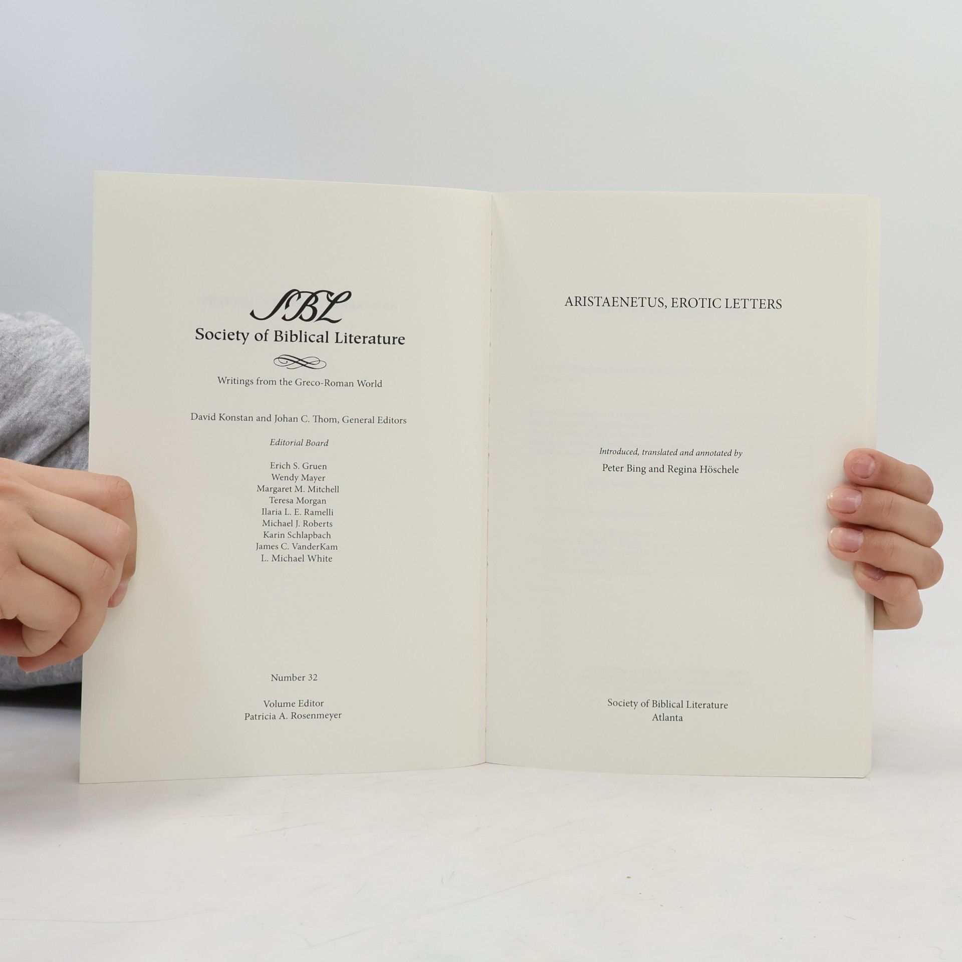 Aristaenetus Writings From The Greco-Roman World: Aristaenetus, Erotic Letters