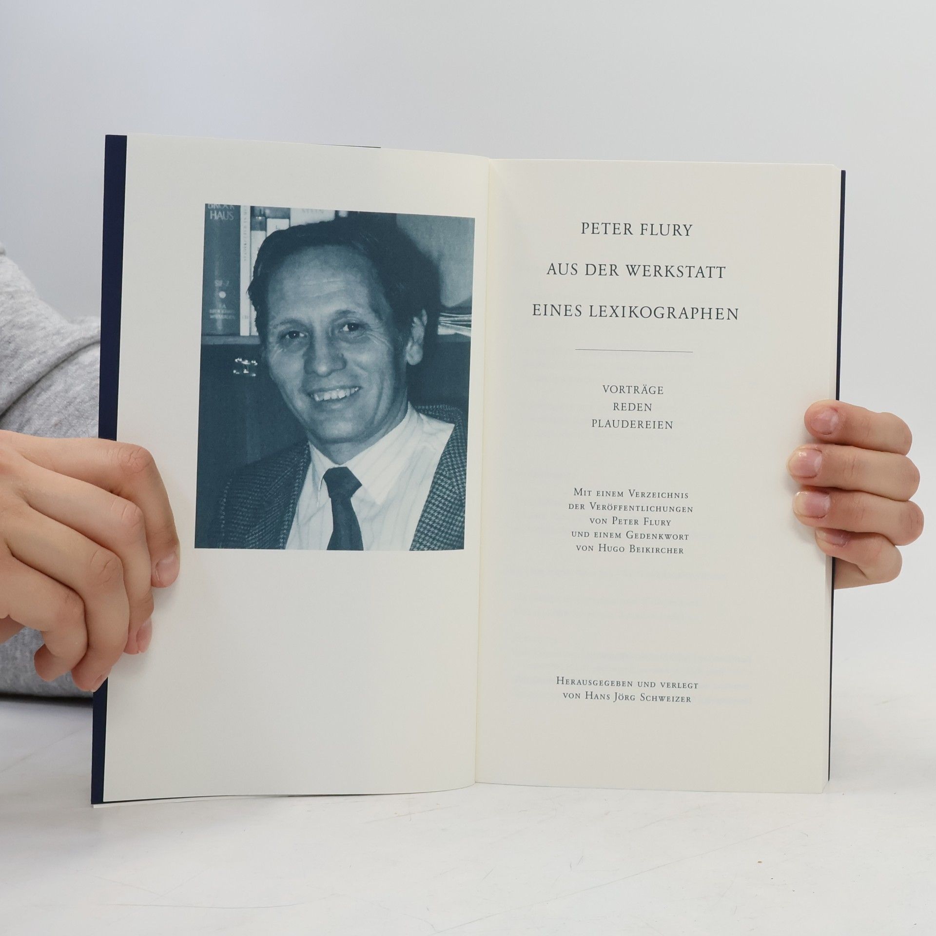Peter Flury Aus der Werkstatt eines Lexikographen