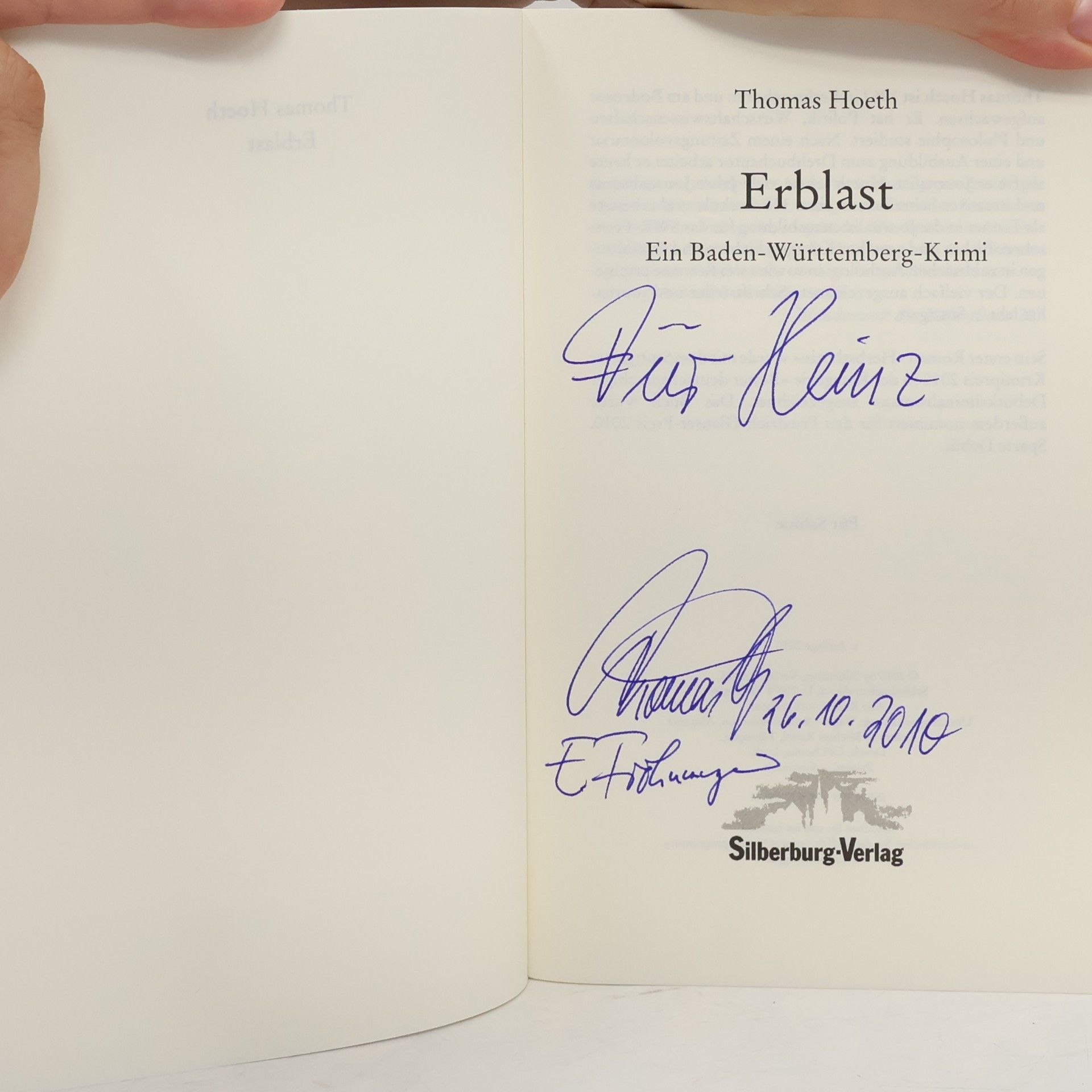 Thomas Hoeth Erblast. Ein Baden-Württemberg-Krimi