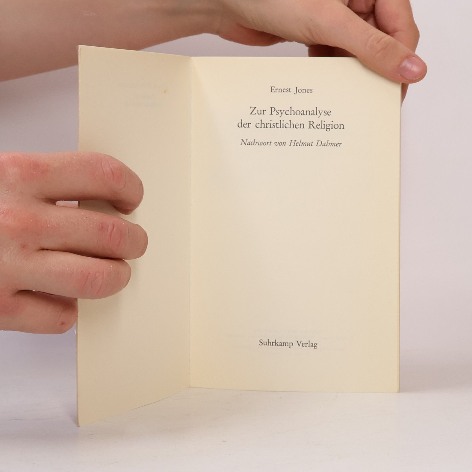 Ernest Jones Zur Psychoanalyse der christlichen Religion