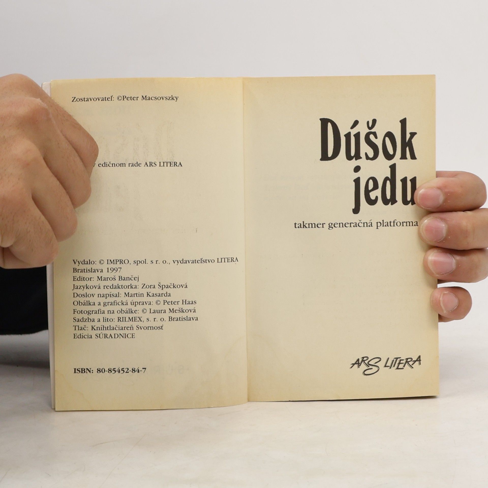 Peter Macsovszky Dúšok jedu