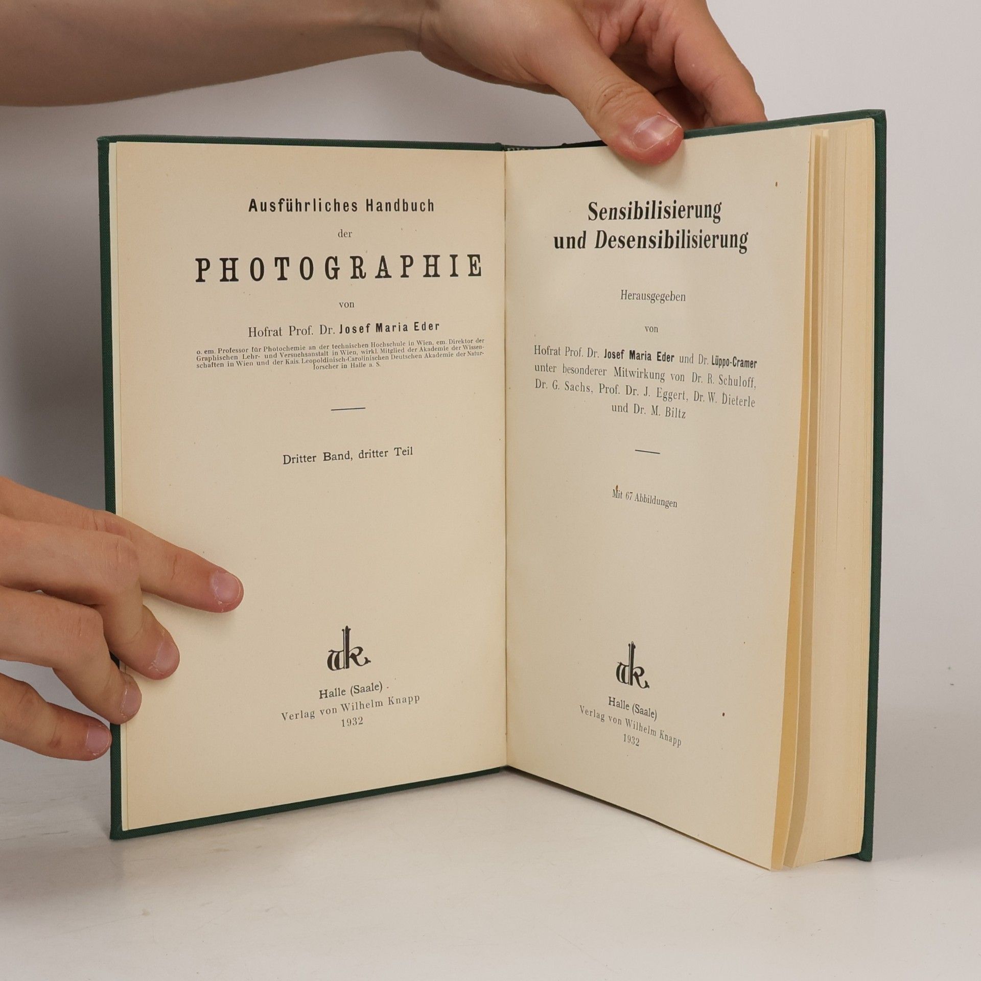 Hofrat Prof. Dr. Josef Maria Eder Sensibilisierung und Desensibilisierung
