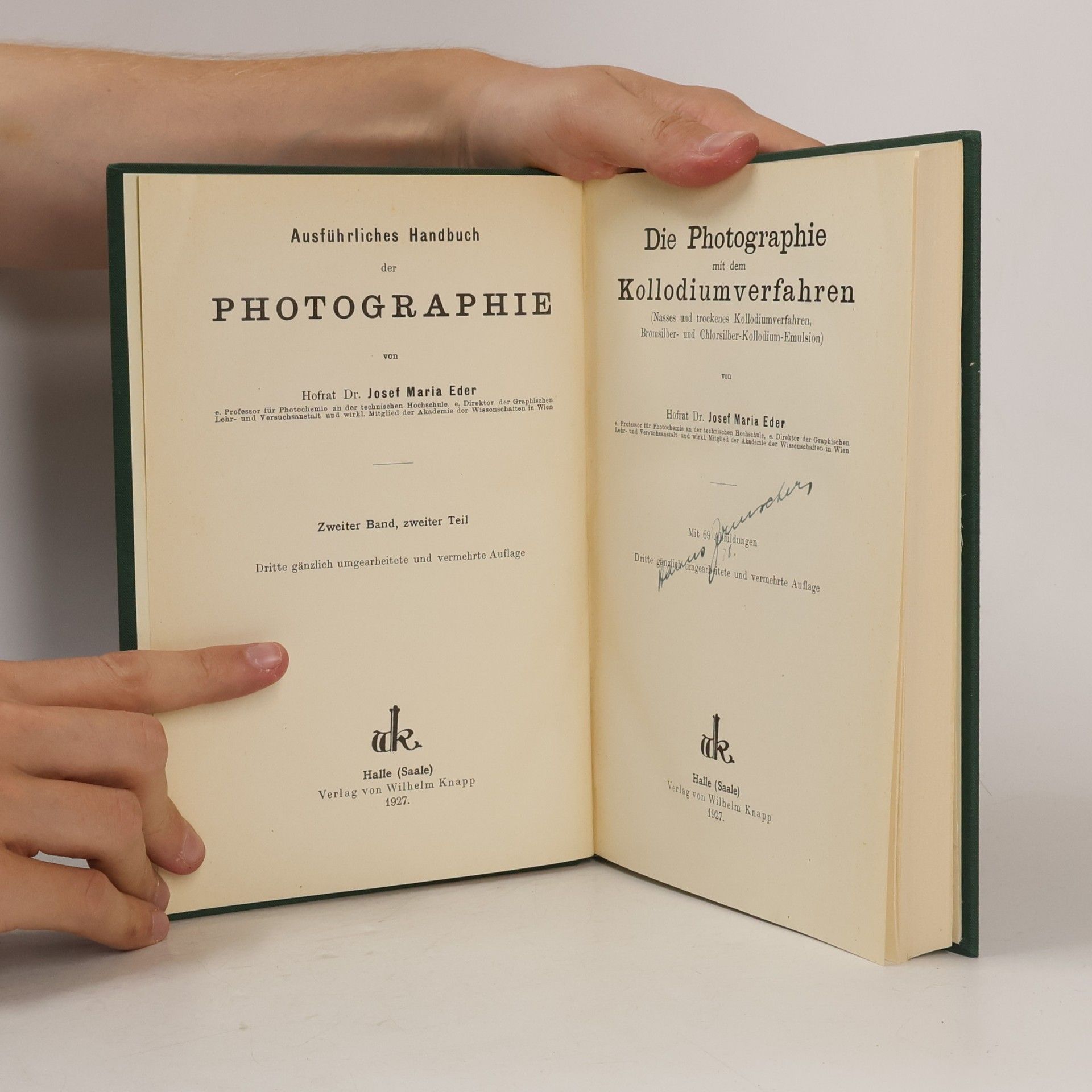 Hofrat Prof. Dr. Josef Maria Eder Die Photographie mit dem Kollodiumverfahren