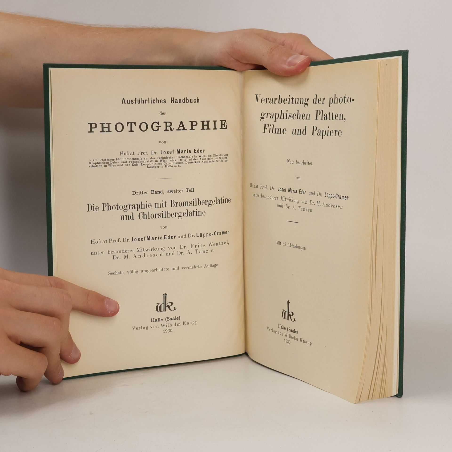 Hofrat Prof. Dr. Josef Maria Eder Verarbeitung der photographischen Platten, Filme und Papiere