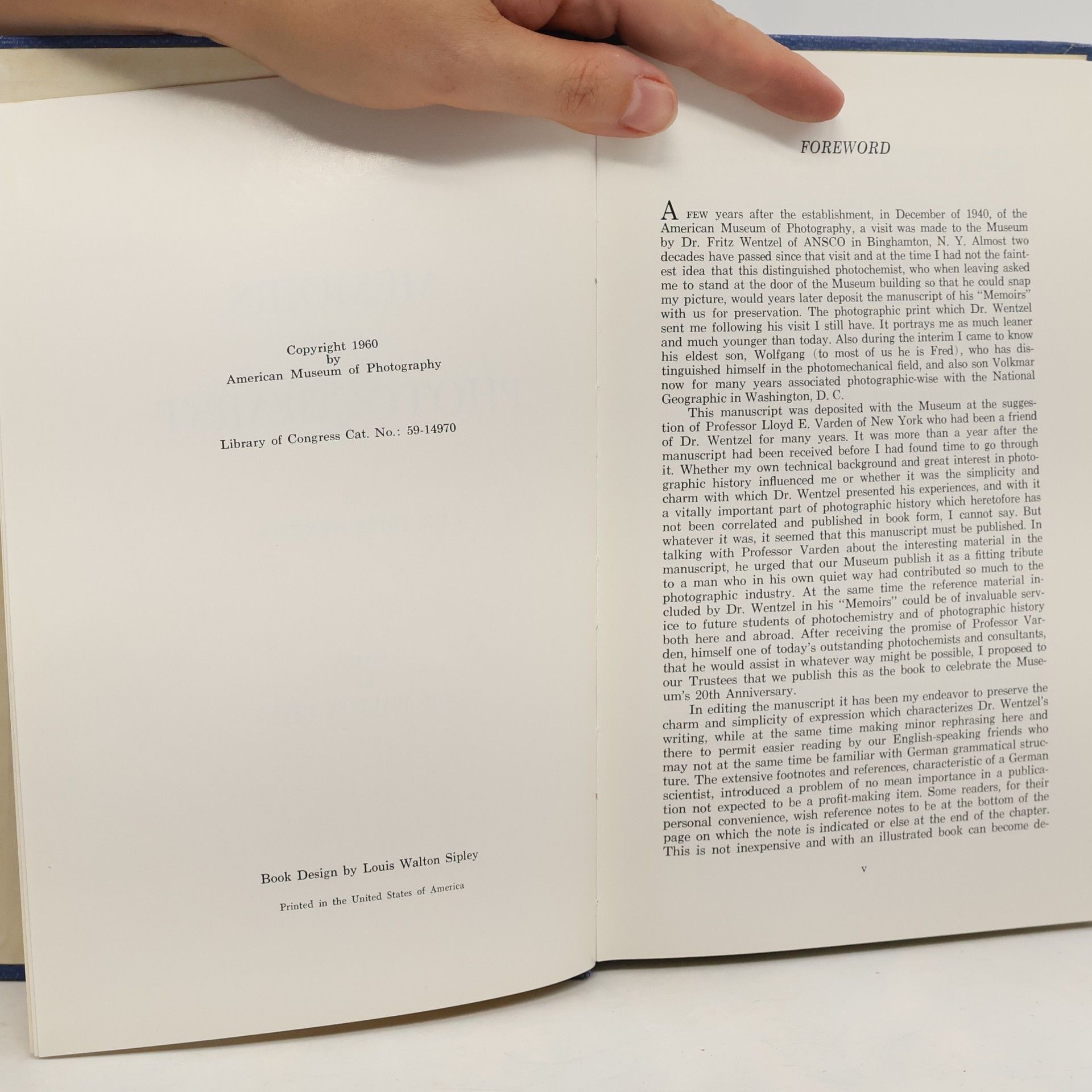 Fritz Wentzel Memoirs of a Photochemist