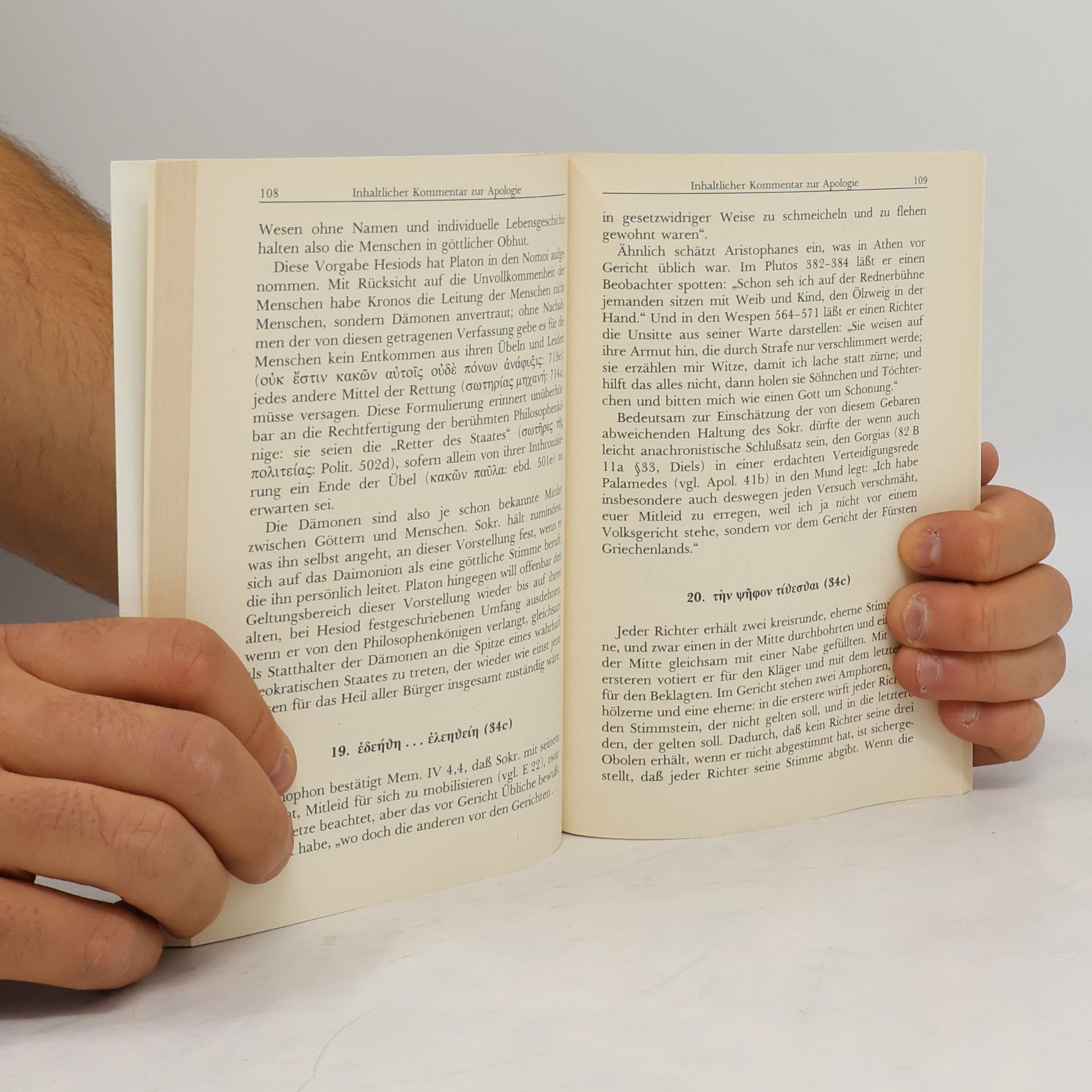 Platón Apologie und Kriton nebst Abschnitten aus Phaidon. Kommentar