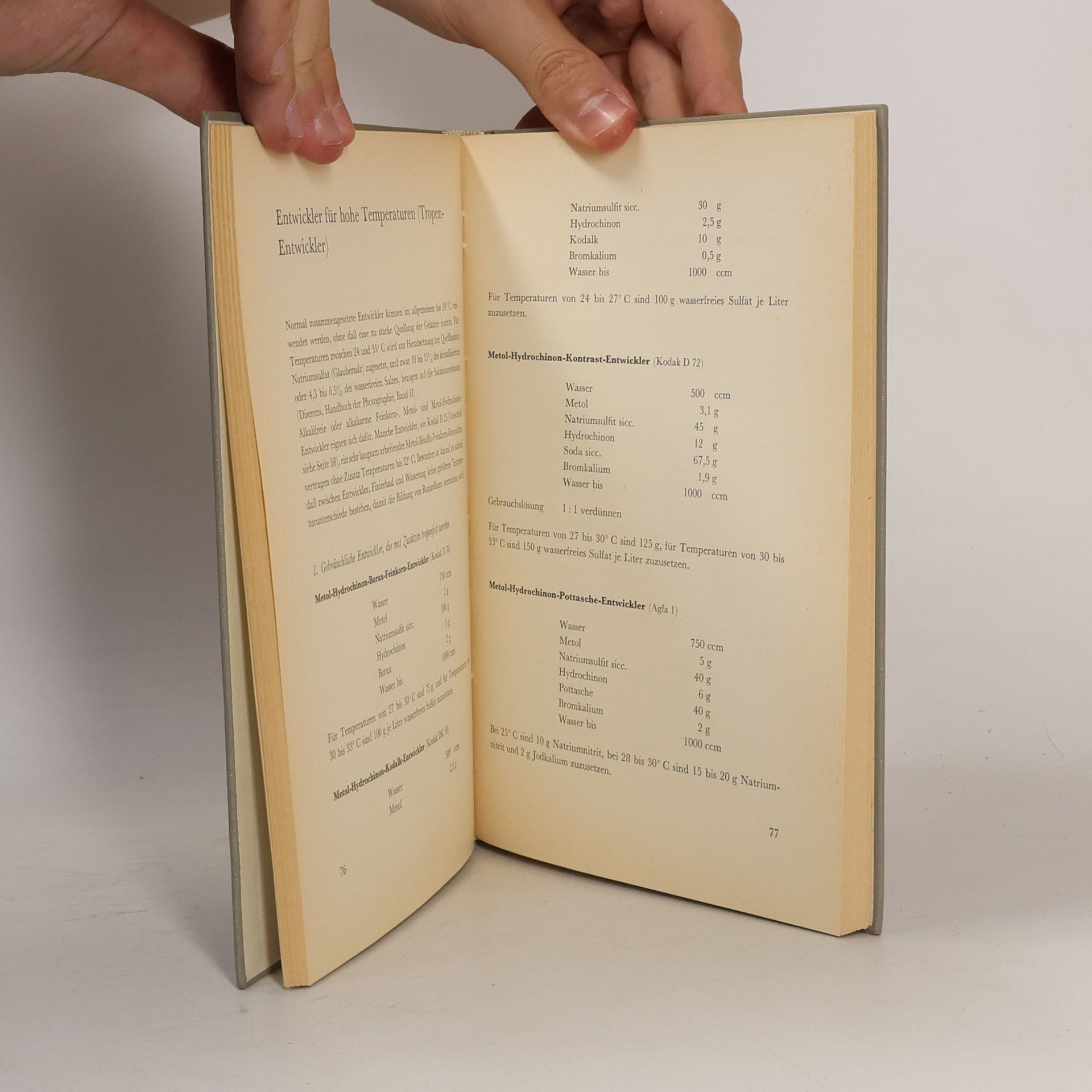 Hans P. Spörl Fotografisches Rezeptbuch