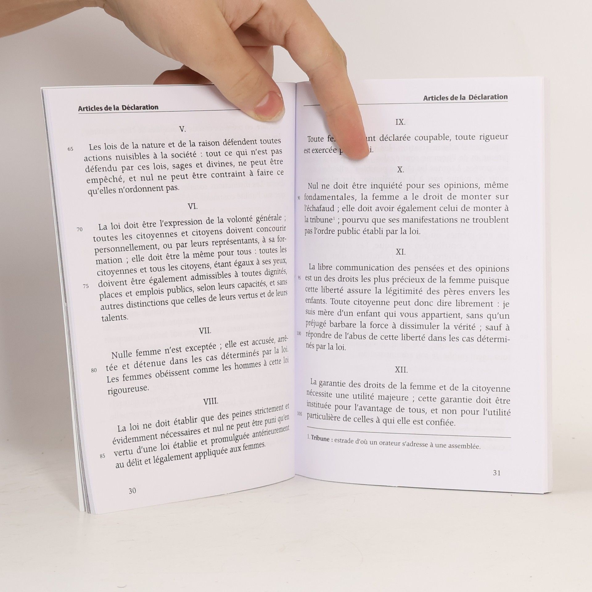 Olympe de Gouges La déclaration des droits de la femme et de la citoyenne