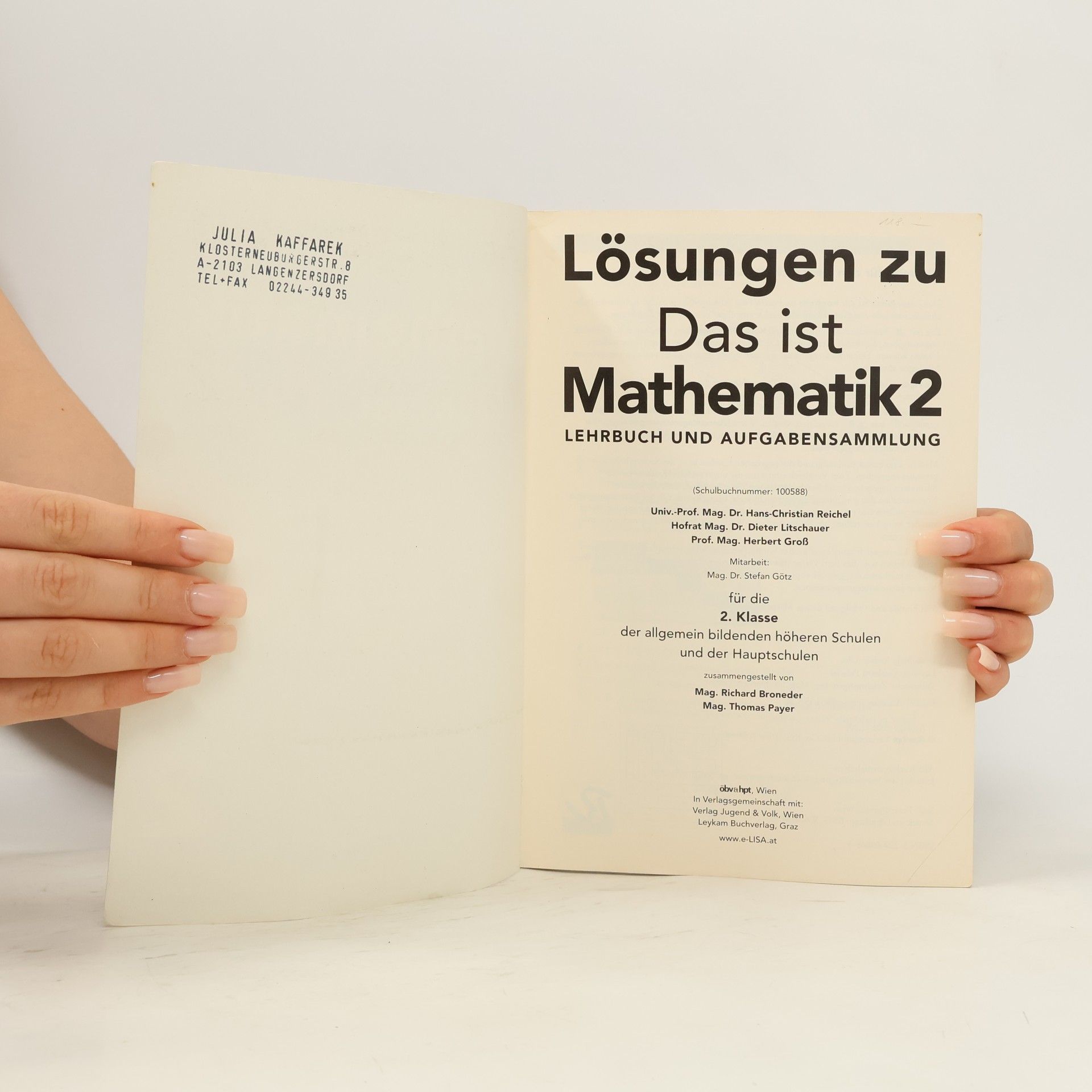 kolektiv Das ist Mathematik 2. Lösungen