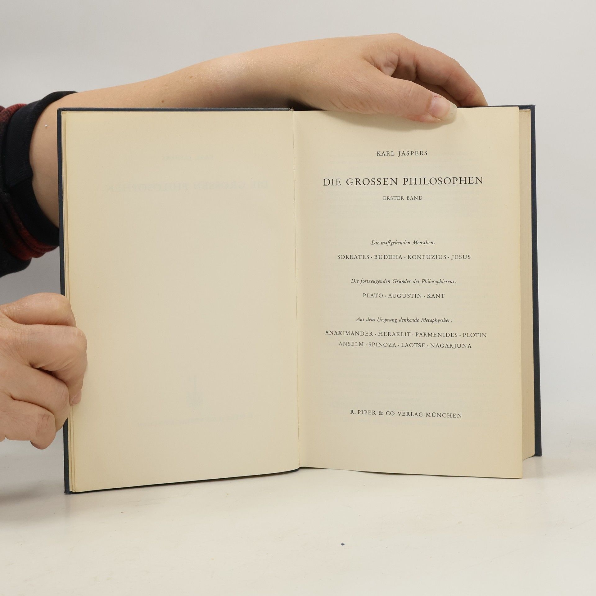 Karl Jaspers Die grossen Philosophen I.