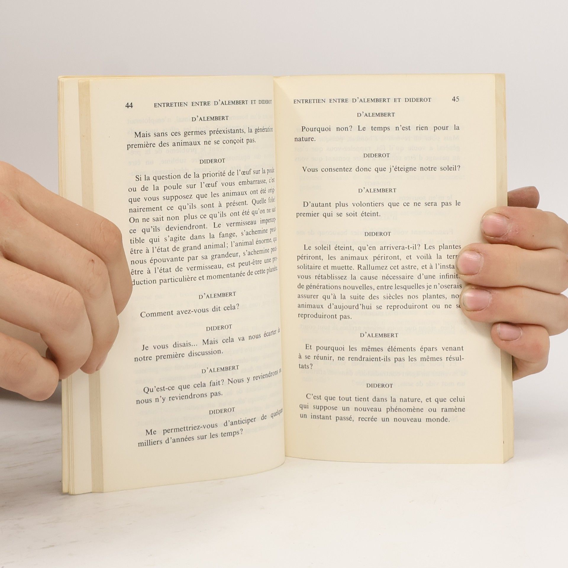 Denis Diderot Entretien entre d'Alembert et Diderot. Le rêve de d'Alembert. Suite de l'entretien